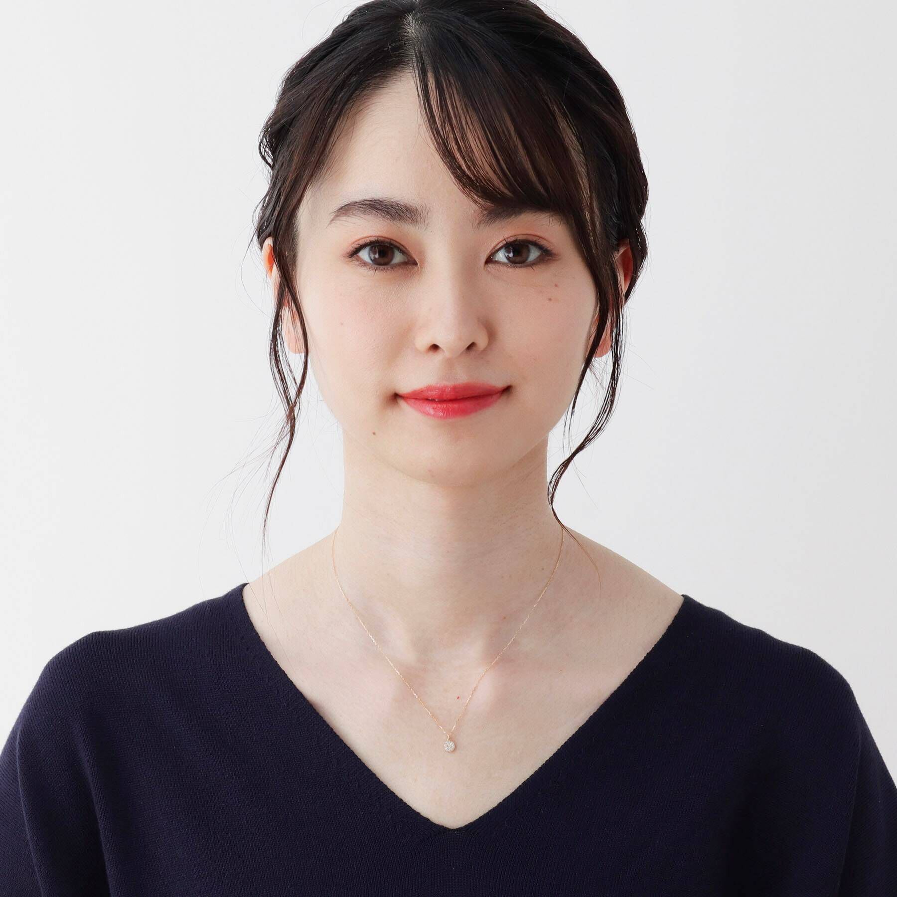 COCOSHNIK「K18ダイヤモンド ランダムパヴェ ラウンドネックレス」|ネックレス|