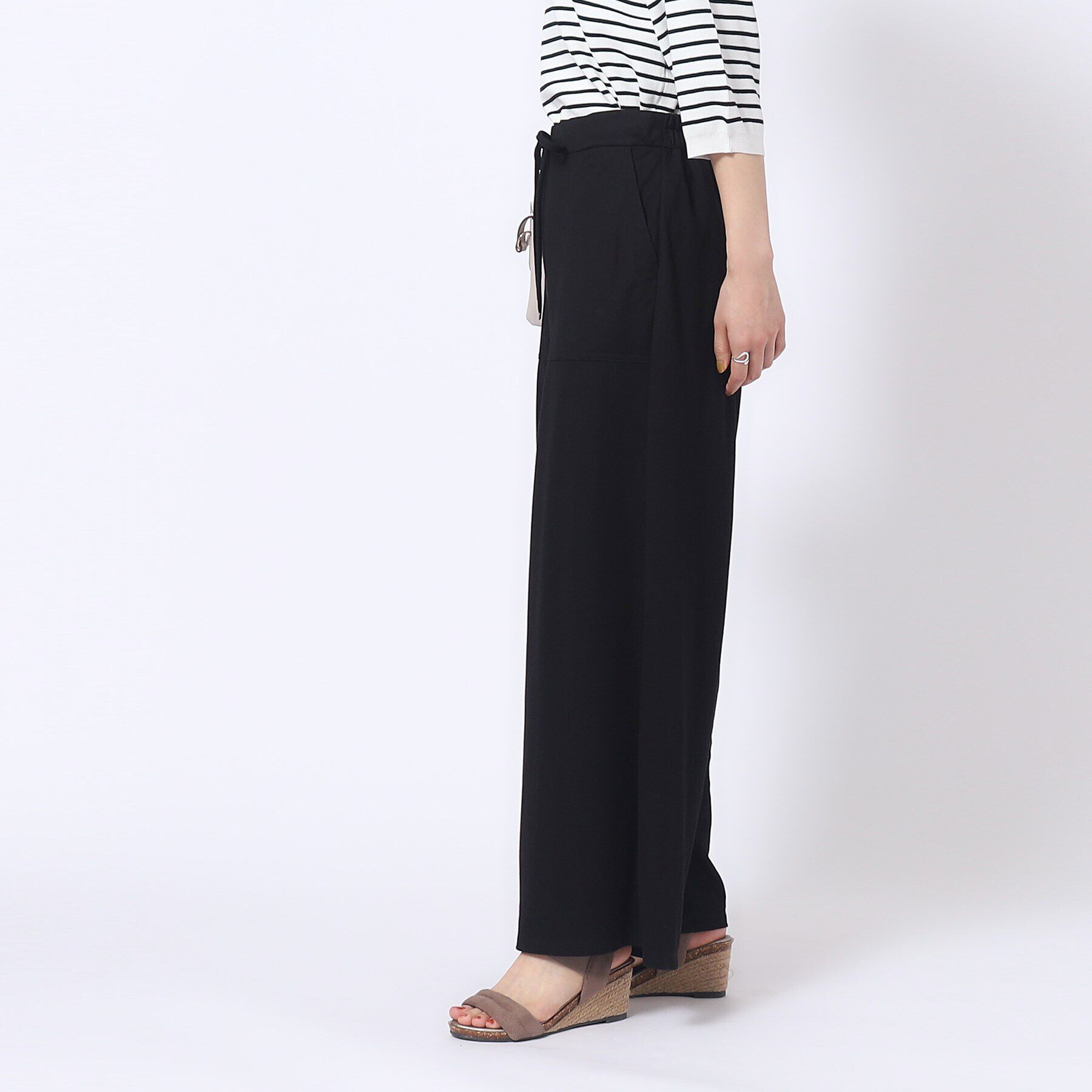 SHOO･LA･RUE「【M-LL/選べる着丈】イージーベイカー ワイドパンツ」|その他|