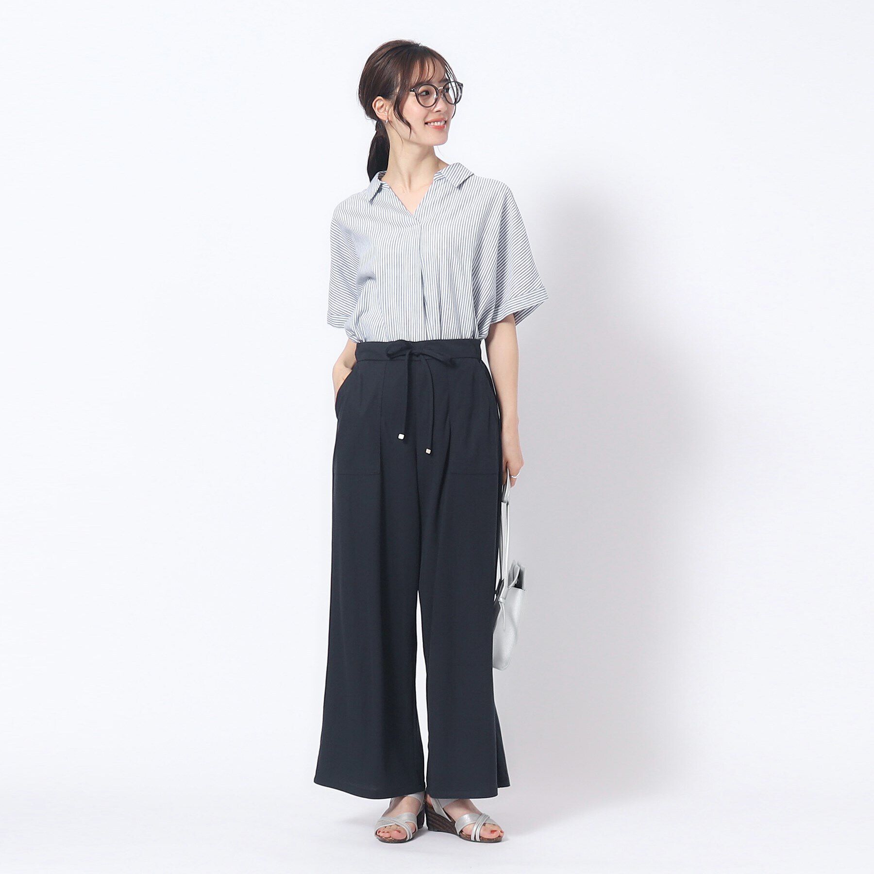 SHOO･LA･RUE「【M-LL/選べる着丈】イージーベイカー ワイドパンツ」|その他|