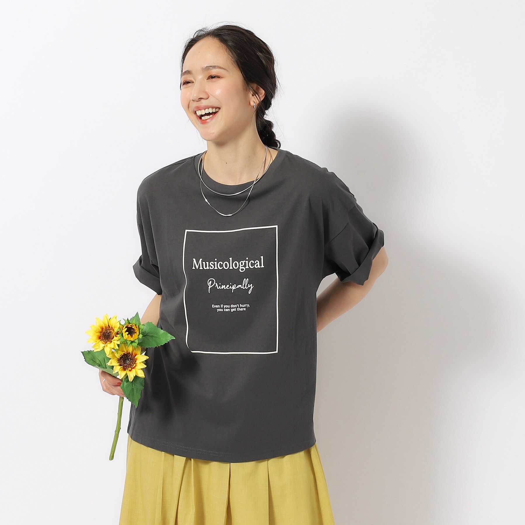 SHOO･LA･RUE「【洗える/プチプラ/綿100％】グラフィック半袖ゆるTシャツ」|Tシャツ・カットソー|