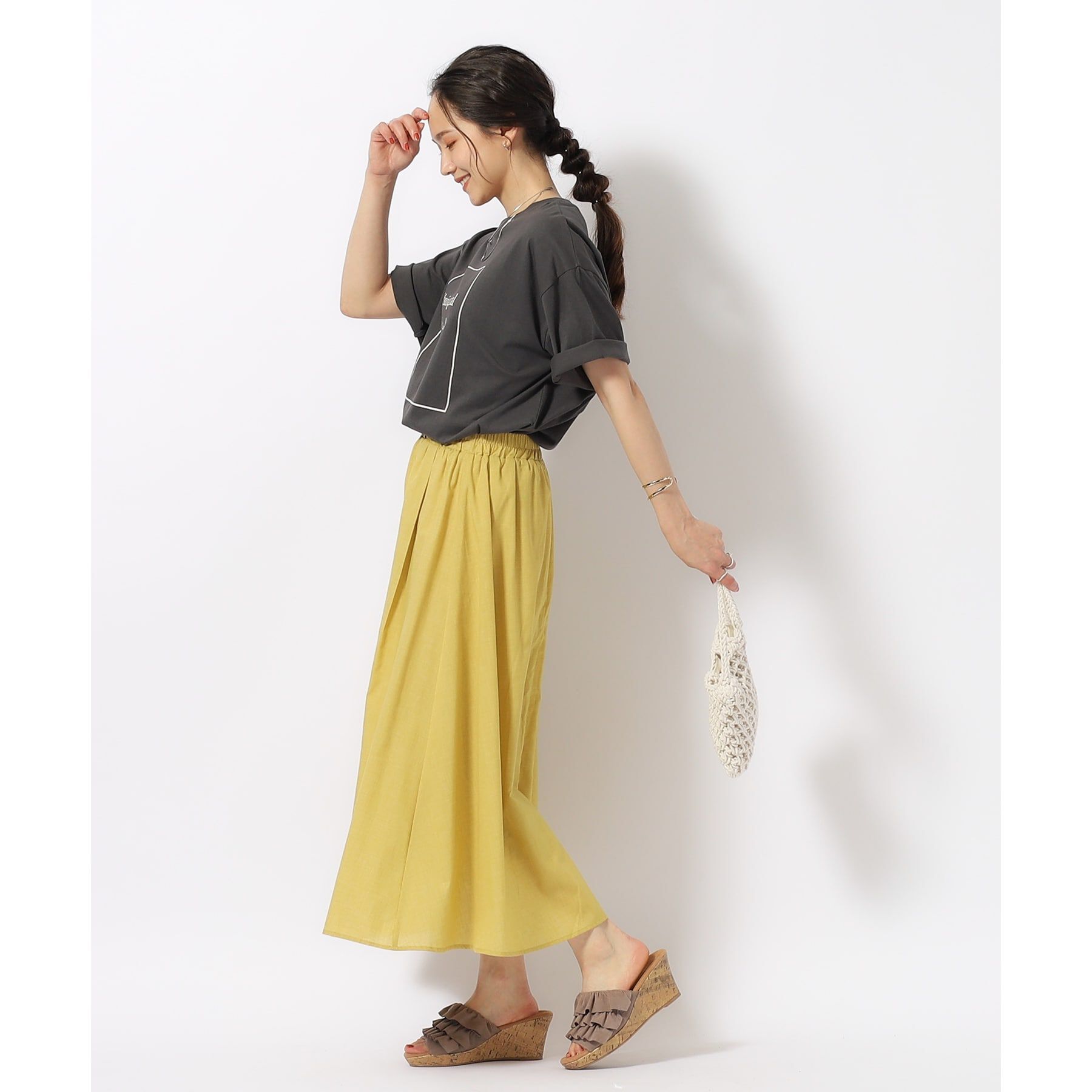 SHOO･LA･RUE「【洗える/プチプラ/綿100％】グラフィック半袖ゆるTシャツ」|Tシャツ・カットソー|