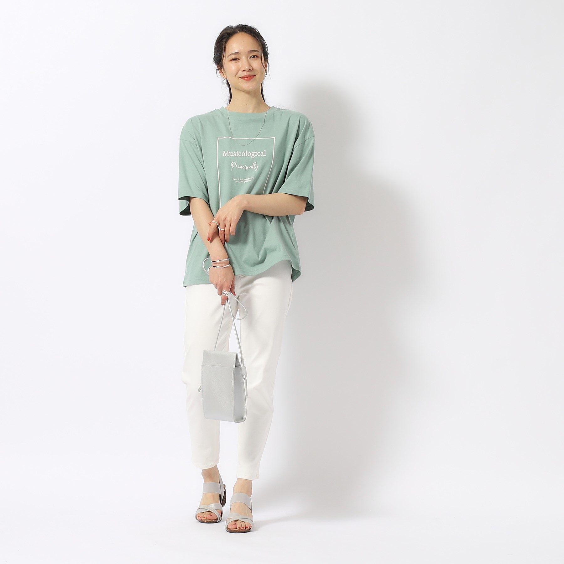 SHOO･LA･RUE「【洗える/プチプラ/綿100％】グラフィック半袖ゆるTシャツ」|Tシャツ・カットソー|