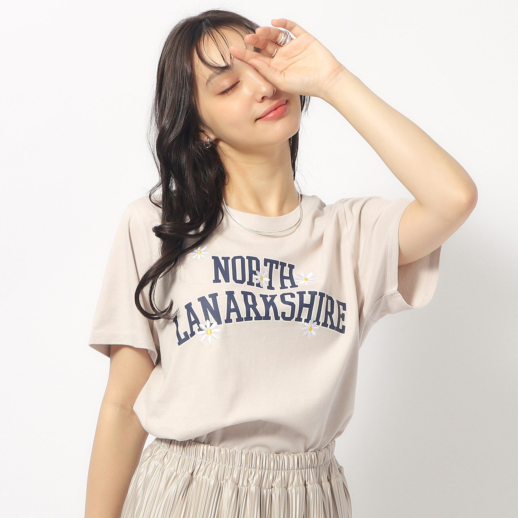 SHOO･LA･RUE「【洗える/プチプラ】プリントTシャツ」|Tシャツ・カットソー|グレージュ(150)