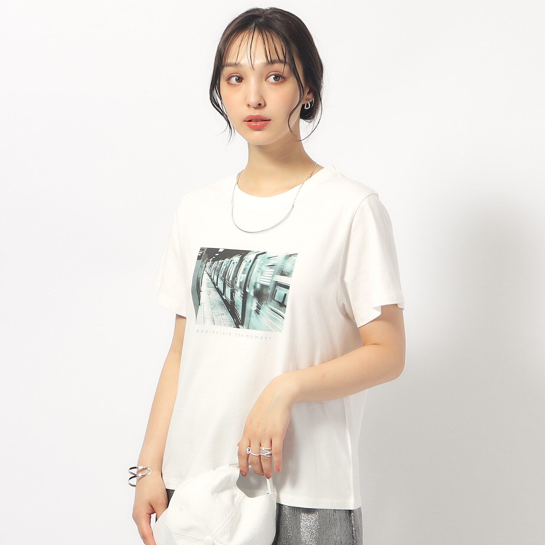 SHOO･LA･RUE「【洗える/プチプラ】プリントTシャツ」|Tシャツ・カットソー|ホワイト(302)