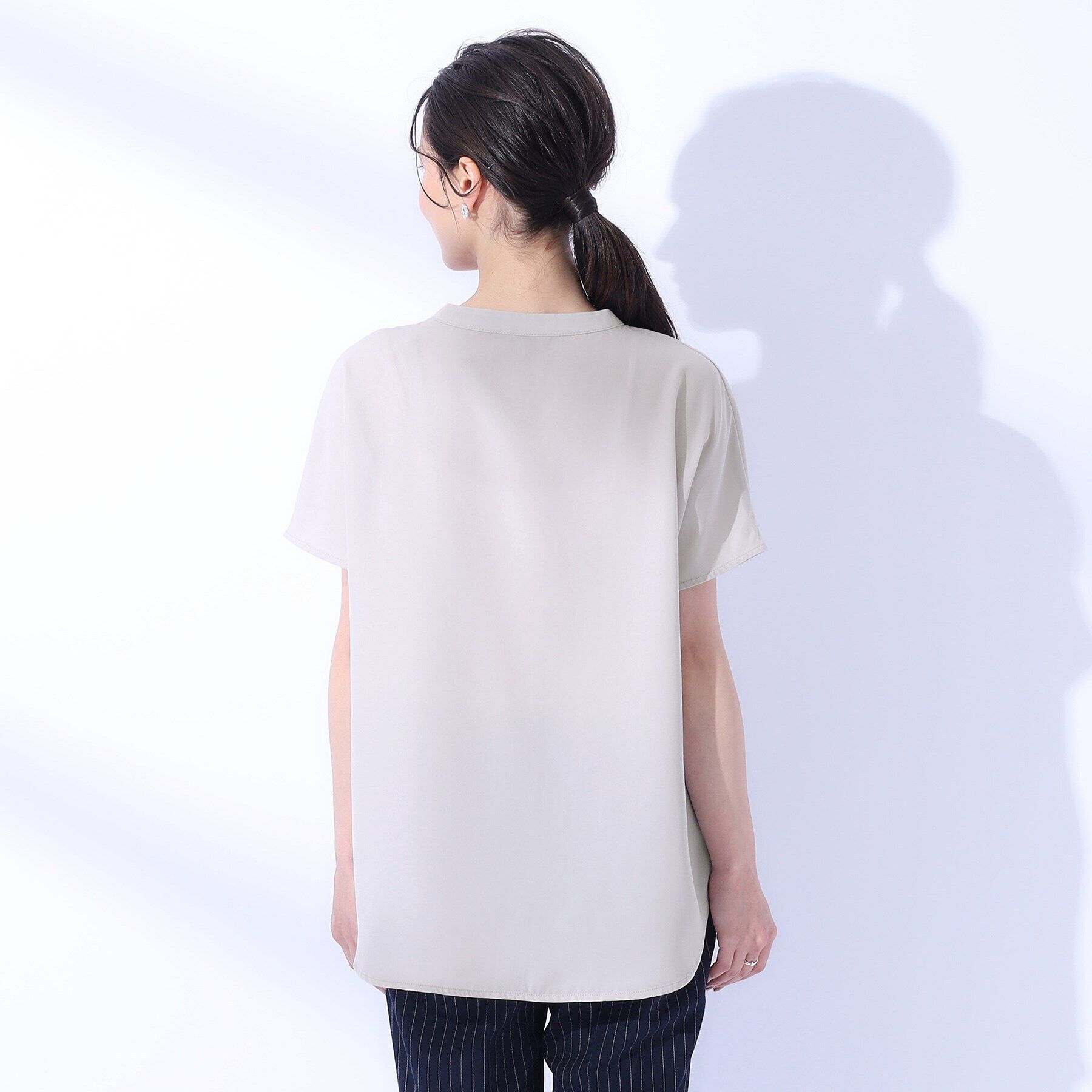 SHOO･LA･RUE「【洗える/プチプラ/無理せずキレイ】女性らしく好印象 スキッパーブラウス」|シャツ・ブラウス|