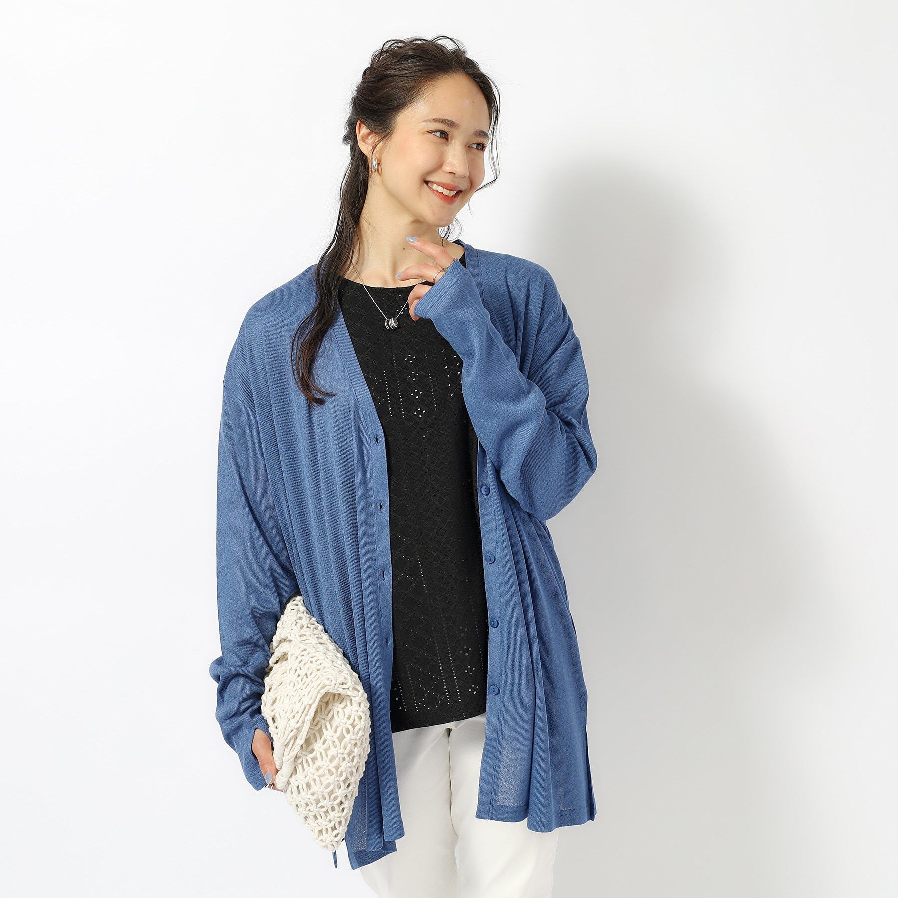 SHOO･LA･RUE「【UV】手の甲までカバーできるカーディガン」|カーディガン|