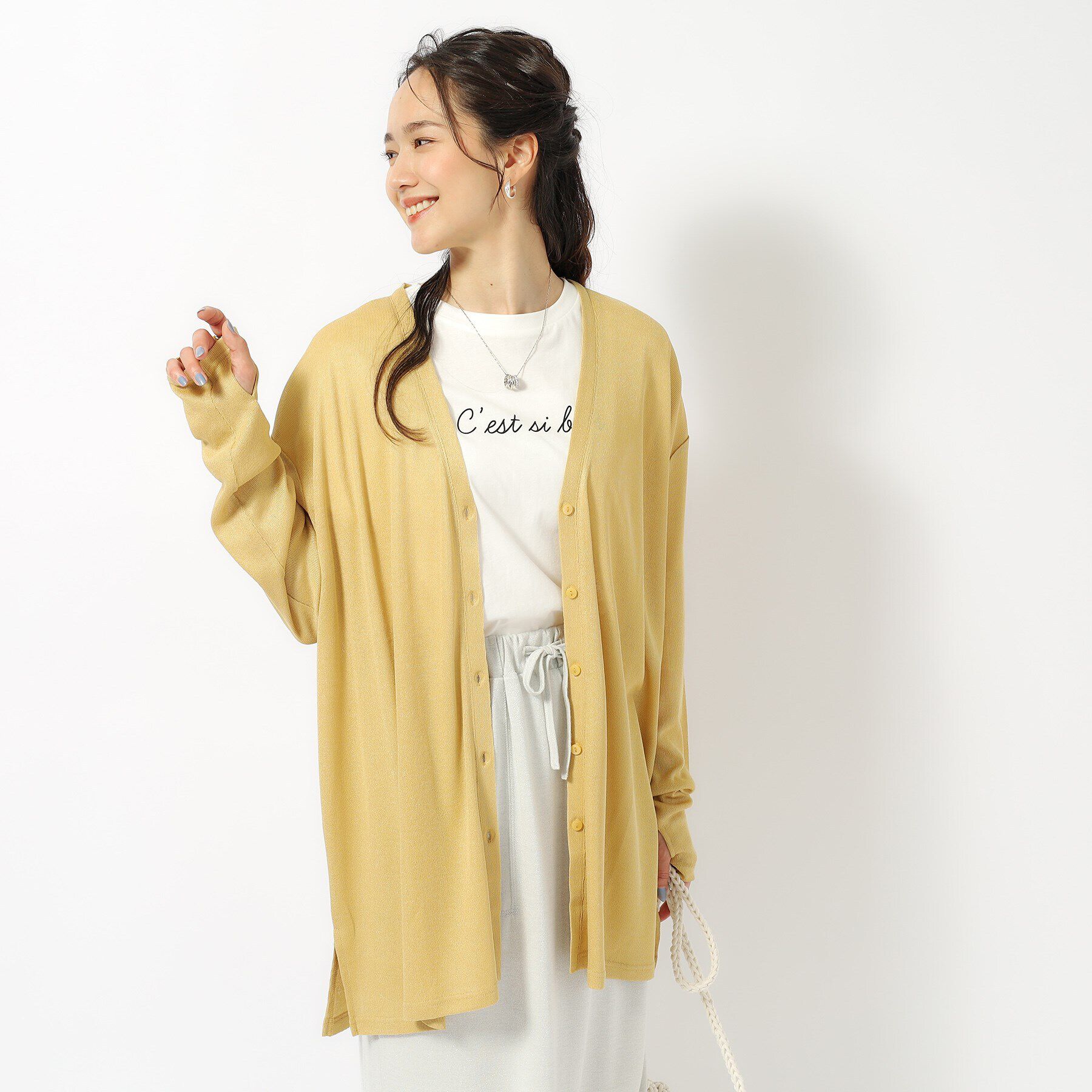 SHOO･LA･RUE「【UV】手の甲までカバーできるカーディガン」|カーディガン|