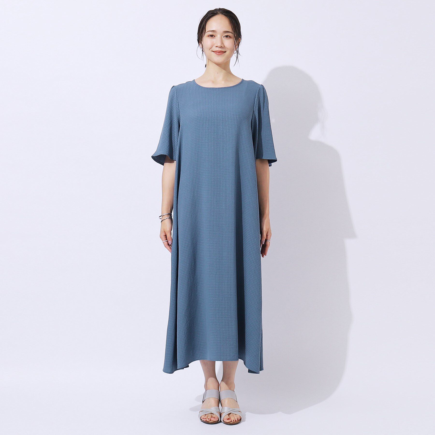 SHOO･LA･RUE「【洗える】Aラインで女性らしく 1枚で映えるギンガムワンピース」|ワンピース|