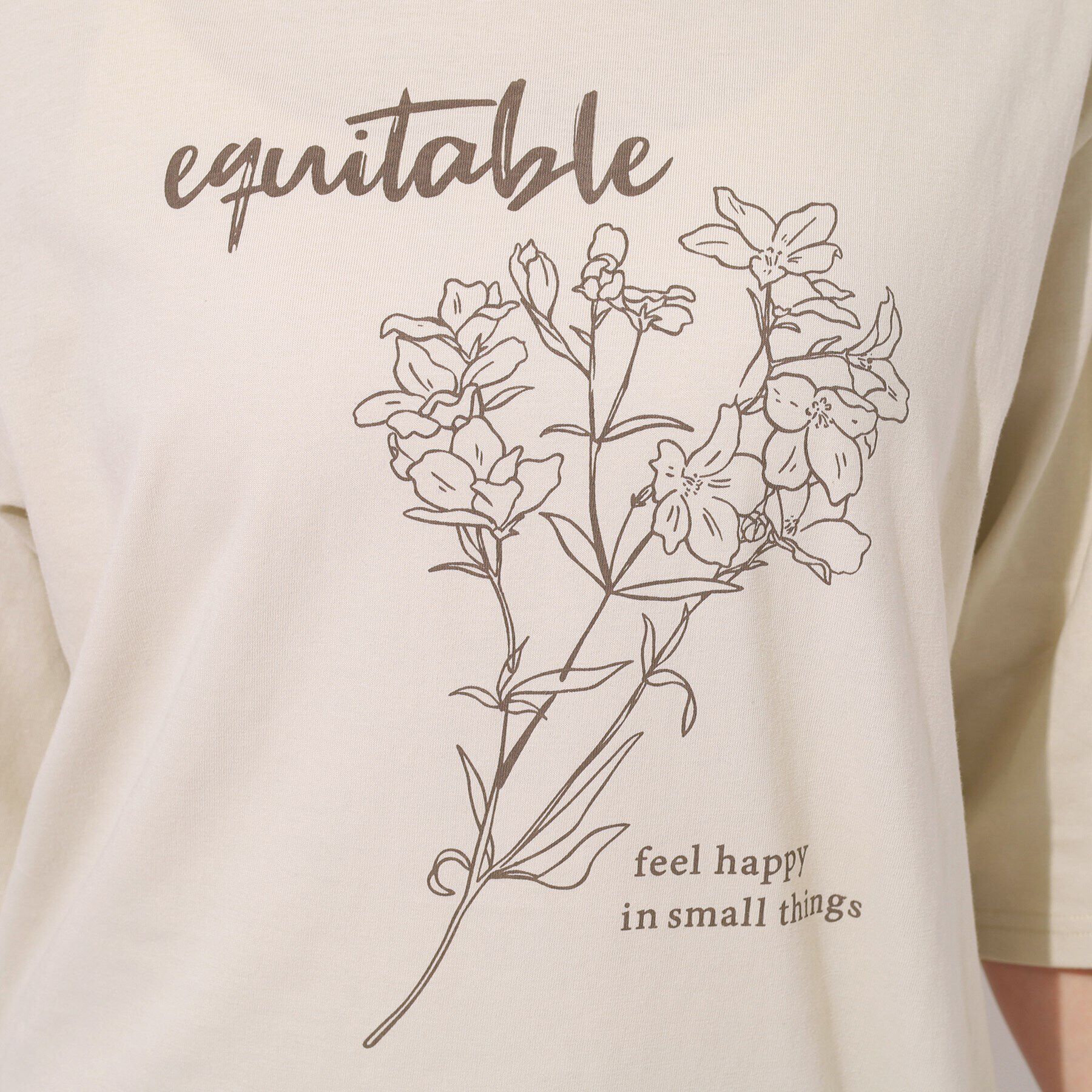 SHOO･LA･RUE「【洗える/綿100%/プチプラ】アウトも決まる ラウンドヘム プリントTシャツ」|Tシャツ・カットソー|