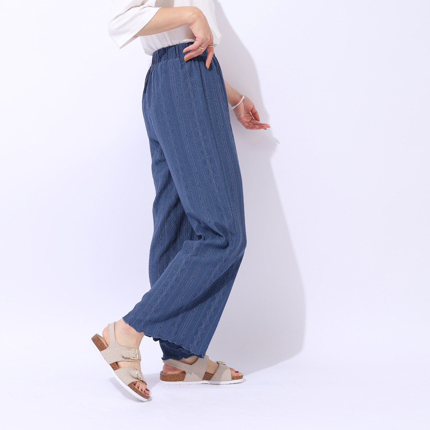 SHOO･LA･RUE「【洗える】甘すぎない大人のレース使い ストレートイージーパンツ」|その他|