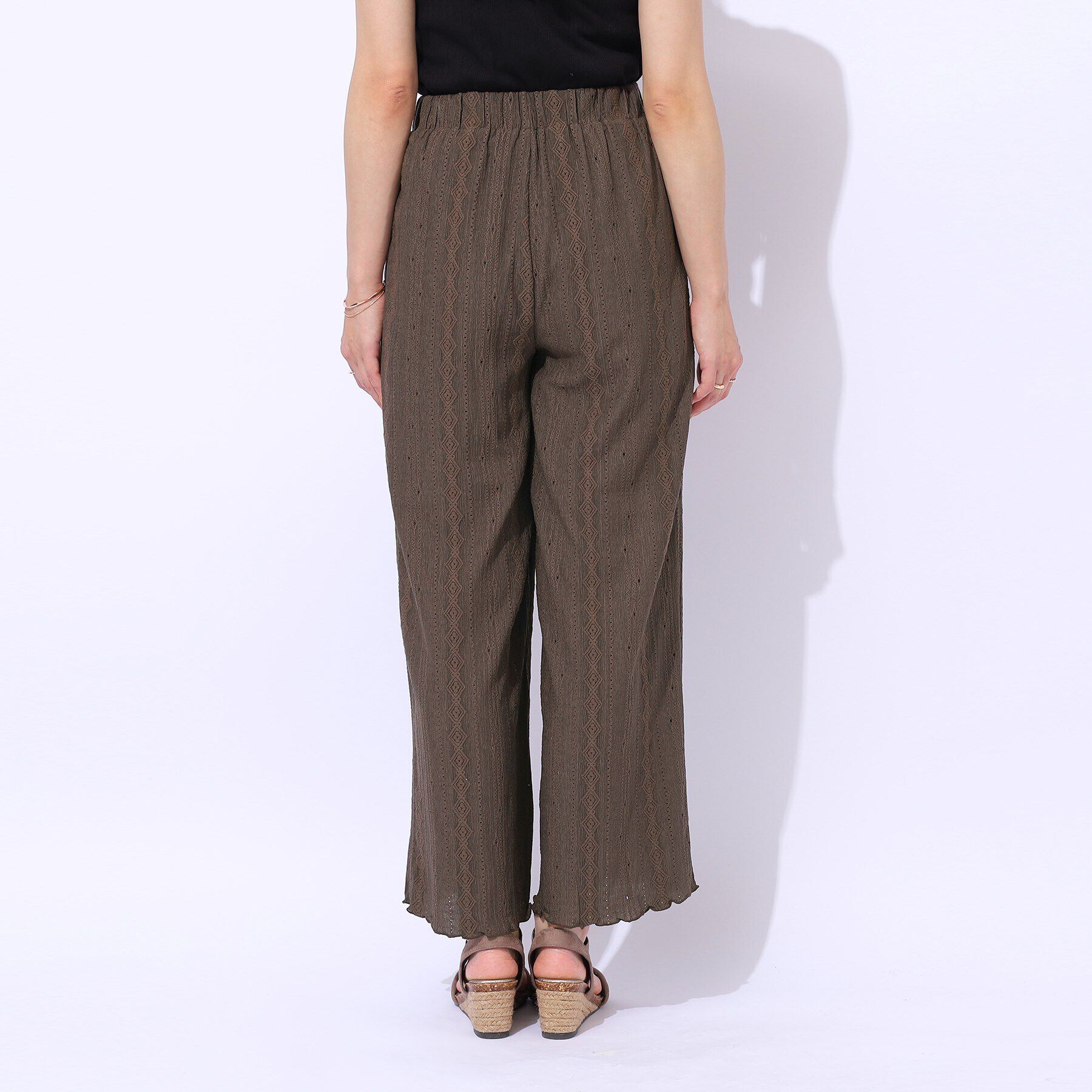 SHOO･LA･RUE「【洗える】甘すぎない大人のレース使い ストレートイージーパンツ」|その他|