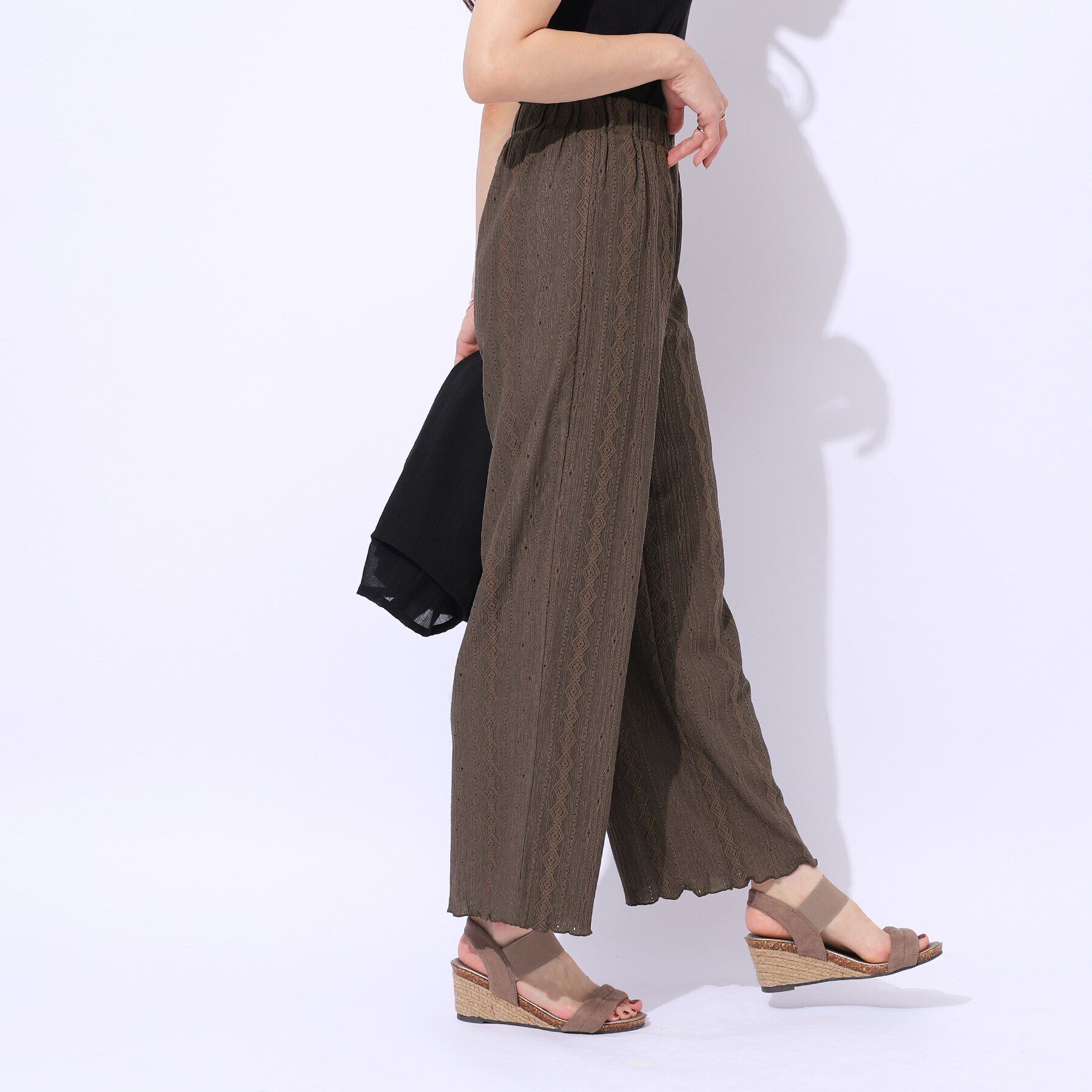 SHOO･LA･RUE「【洗える】甘すぎない大人のレース使い ストレートイージーパンツ」|その他|