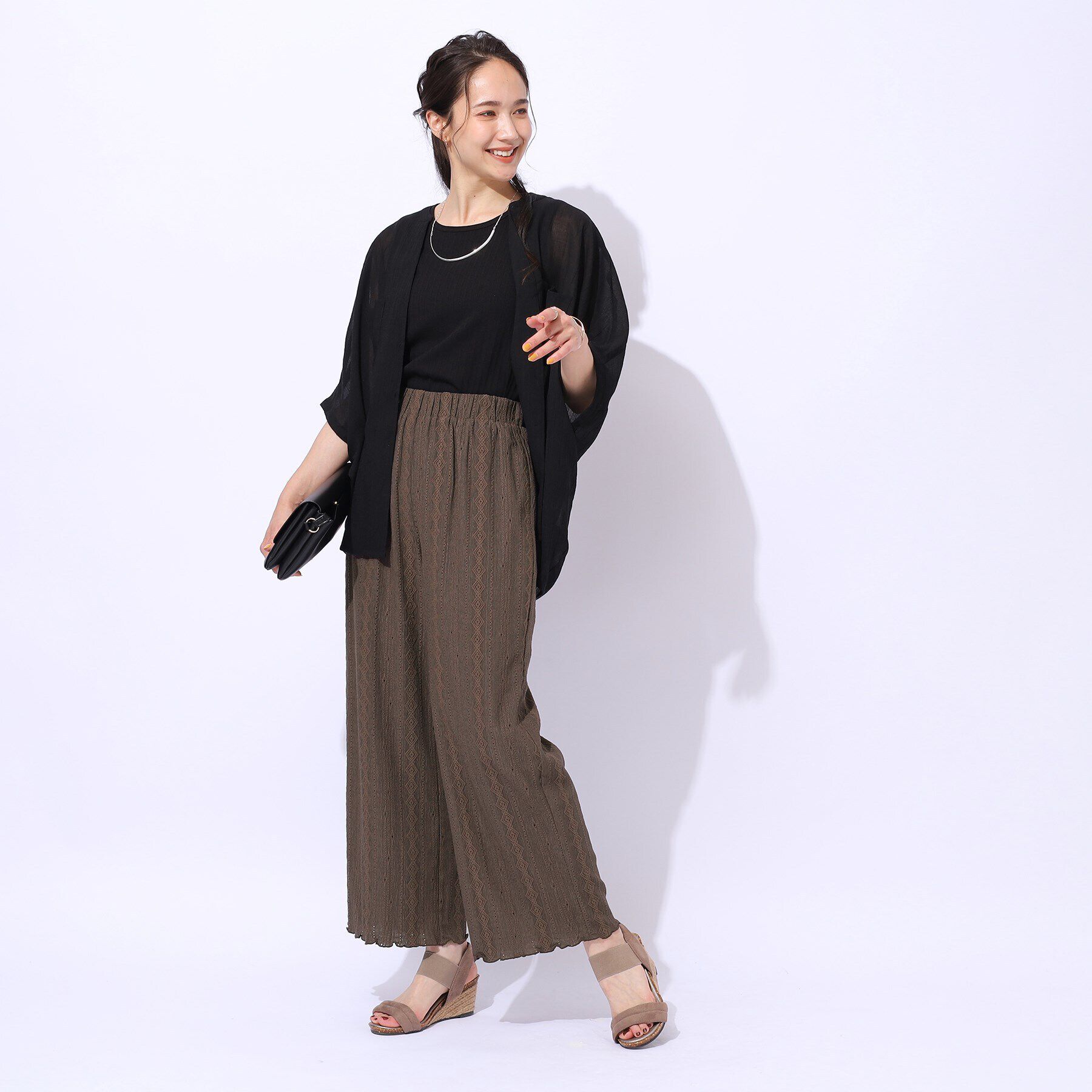 SHOO･LA･RUE「【洗える】甘すぎない大人のレース使い ストレートイージーパンツ」|その他|