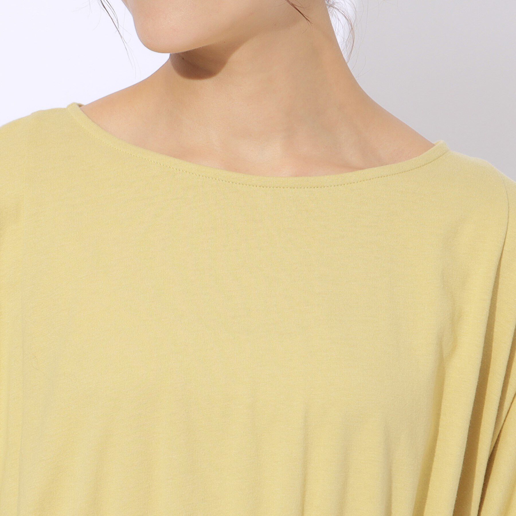 SHOO･LA･RUE「【洗える】ウエスト調節可能 ドロスト5分袖トップス」|Tシャツ・カットソー|