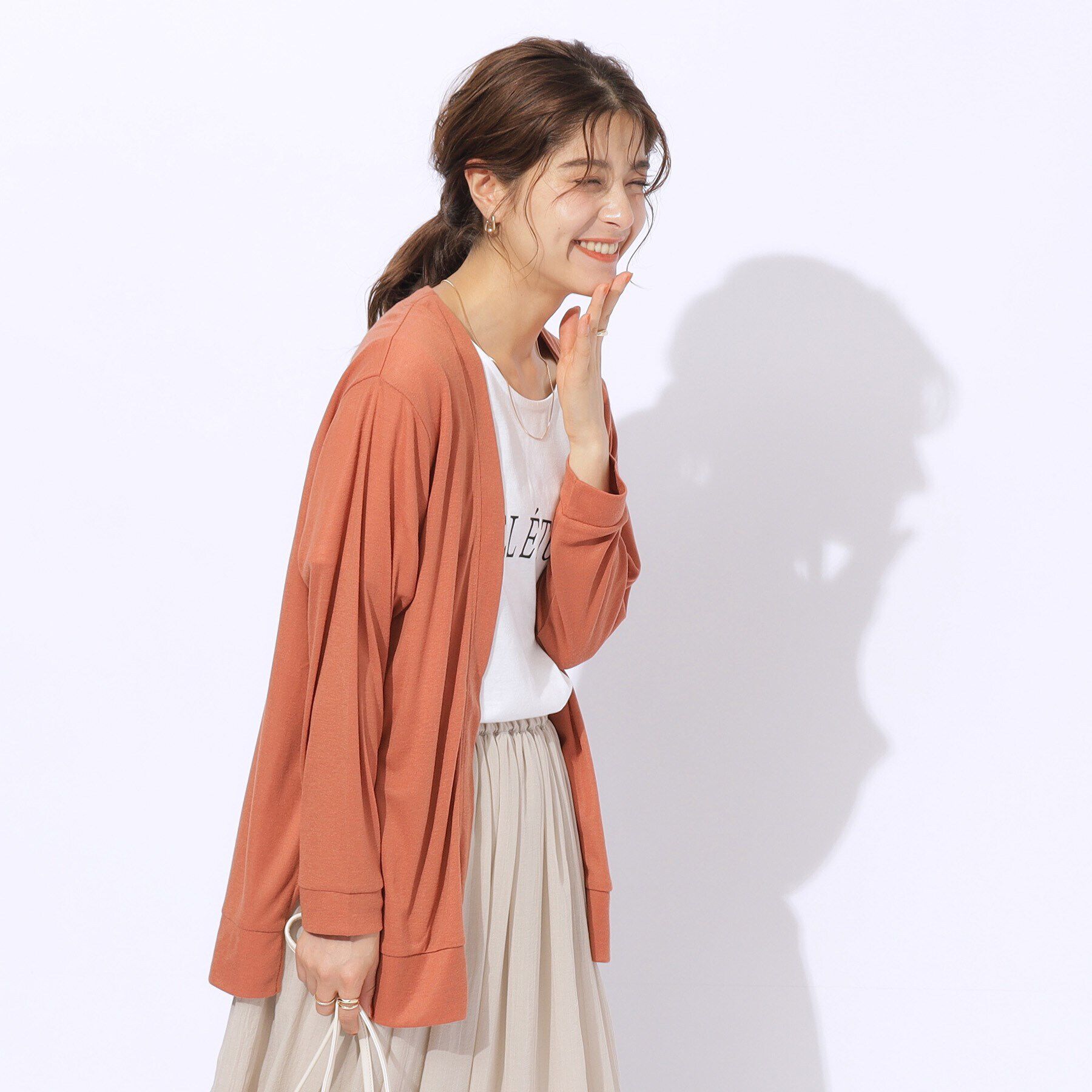 SHOO･LA･RUE「【2点セット】半袖ロゴTシャツ+カーディガン」|その他|