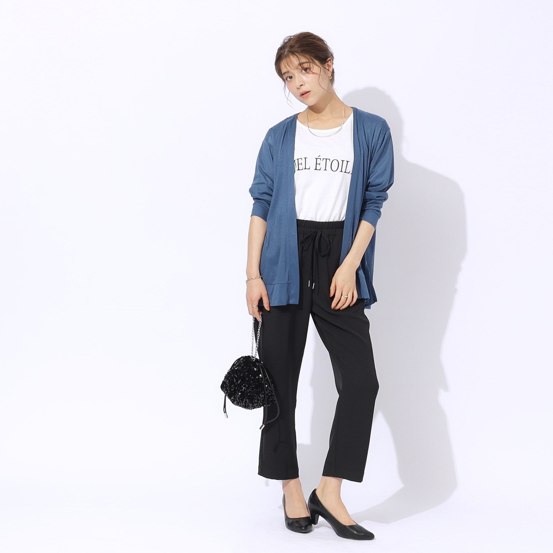 SHOO･LA･RUE「【2点セット】半袖ロゴTシャツ+カーディガン」|その他|