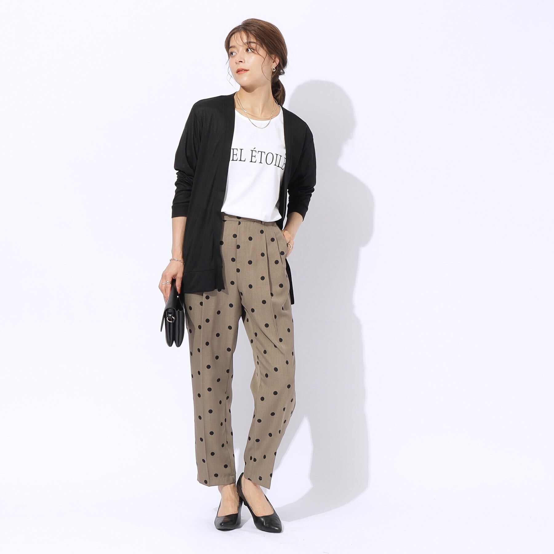 SHOO･LA･RUE「【2点セット】半袖ロゴTシャツ+カーディガン」|その他|