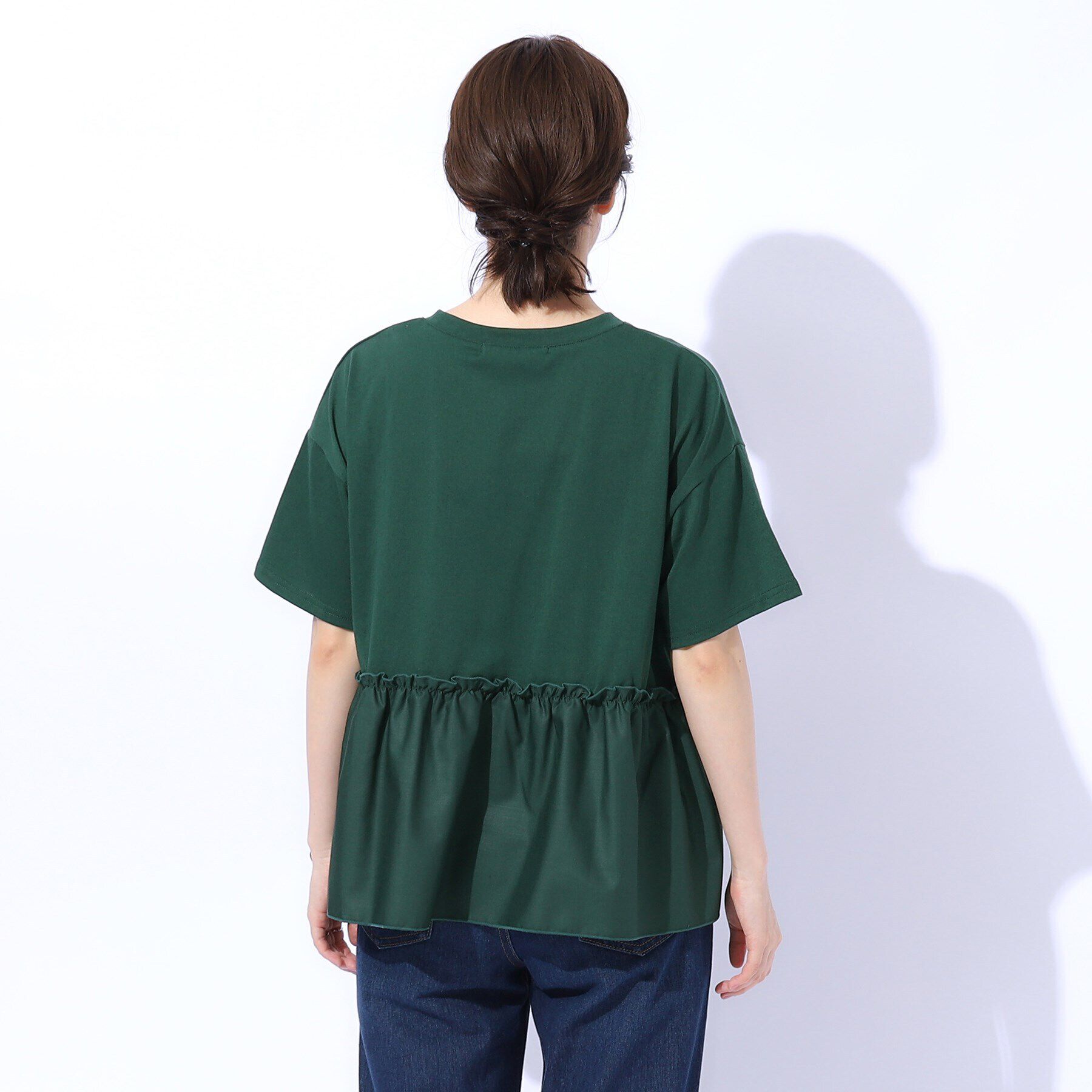 SHOO･LA･RUE「一枚でこなれ見え 裾フリル切り替えTシャツ」|Tシャツ・カットソー|