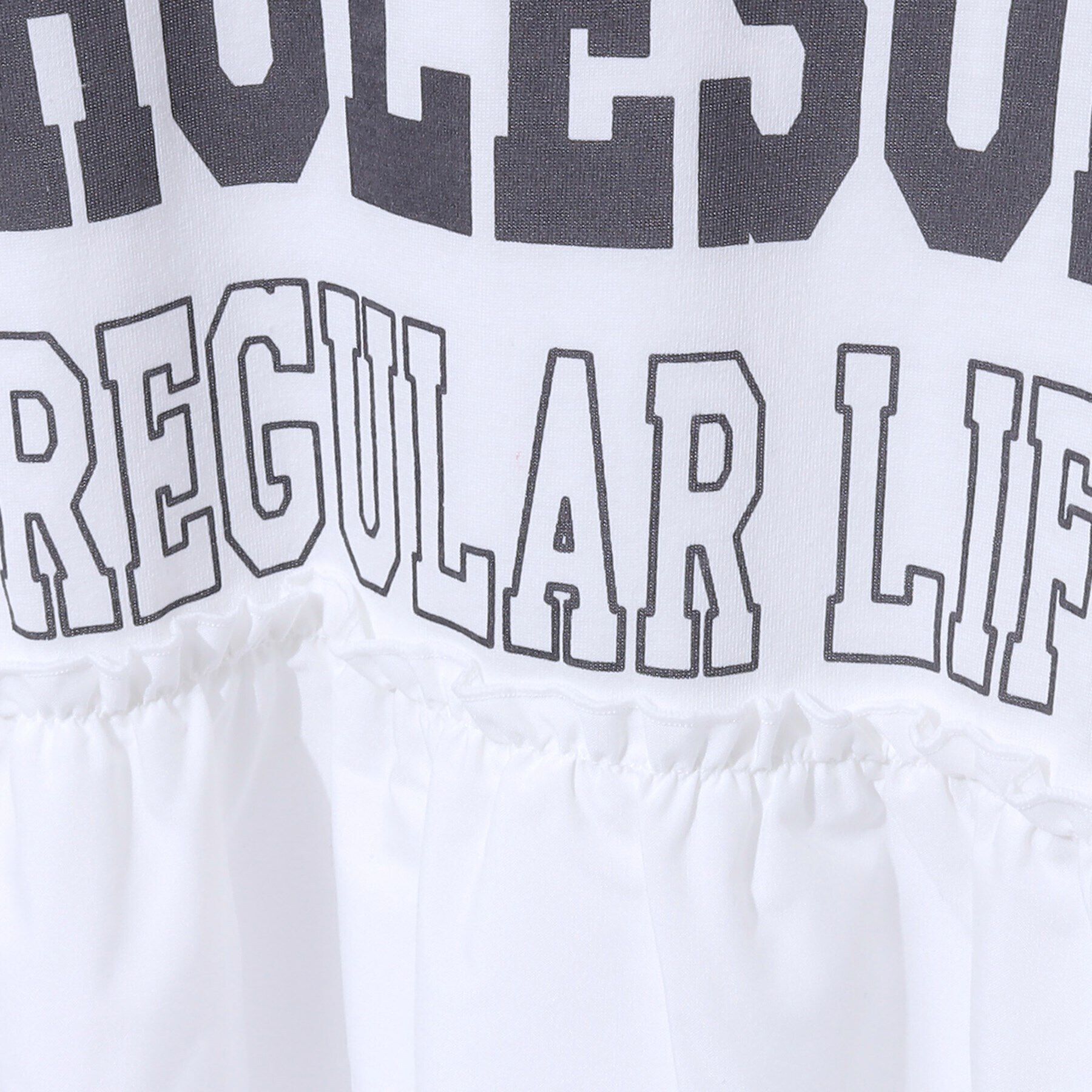 SHOO･LA･RUE「一枚でこなれ見え 裾フリル切り替えTシャツ」|Tシャツ・カットソー|