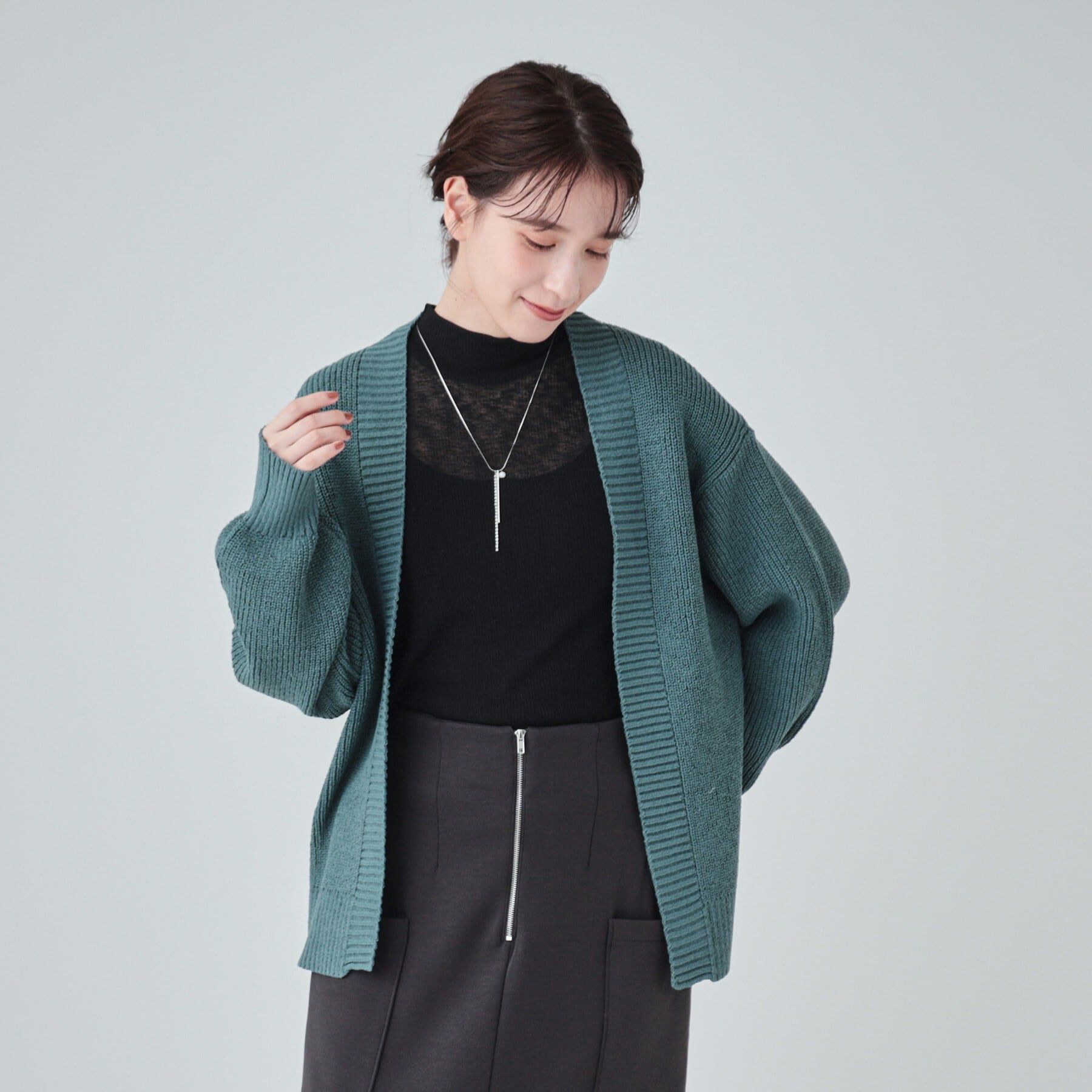 SHOO･LA･RUE「【洗える】ざっくり編みトッパーカーディガン」|カーディガン|