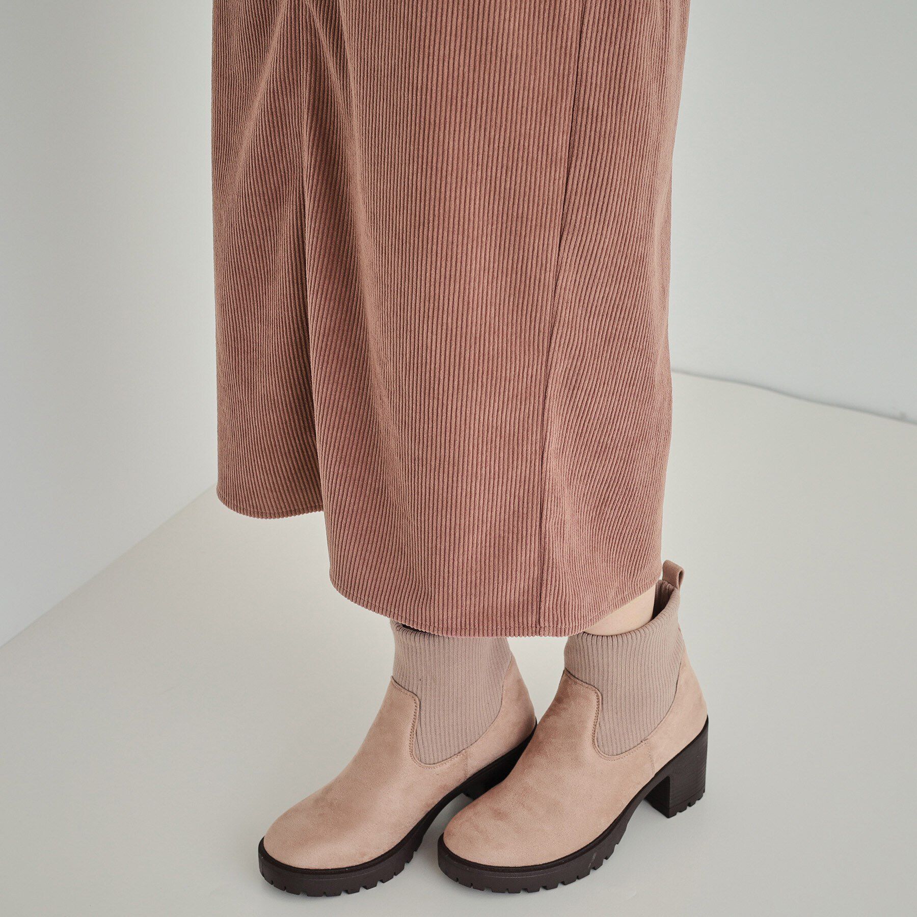 SHOO･LA･RUE「【洗える】あったかコーデュロイナロースカート」|スカート|