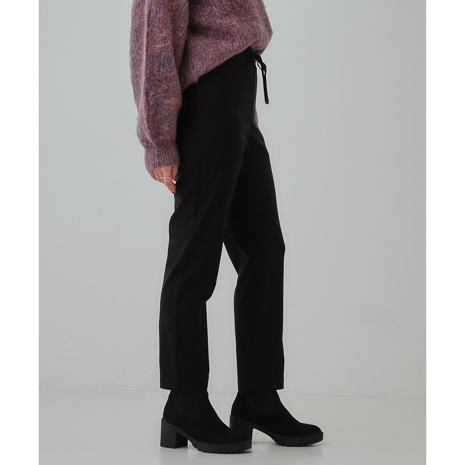 SHOO･LA･RUE「【洗える/SS-3L】あったか裏起毛 ストレッチ テーパードパンツ」|その他|