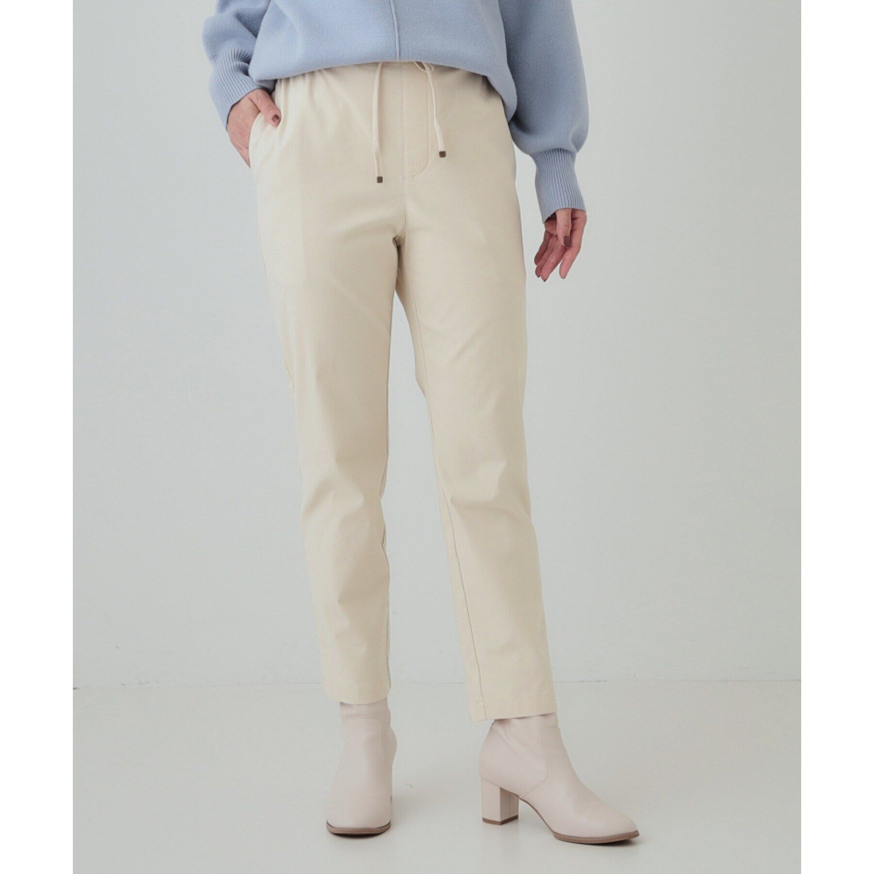 SHOO･LA･RUE「【洗える/SS-3L】あったか裏起毛 ストレッチ テーパードパンツ」|その他|