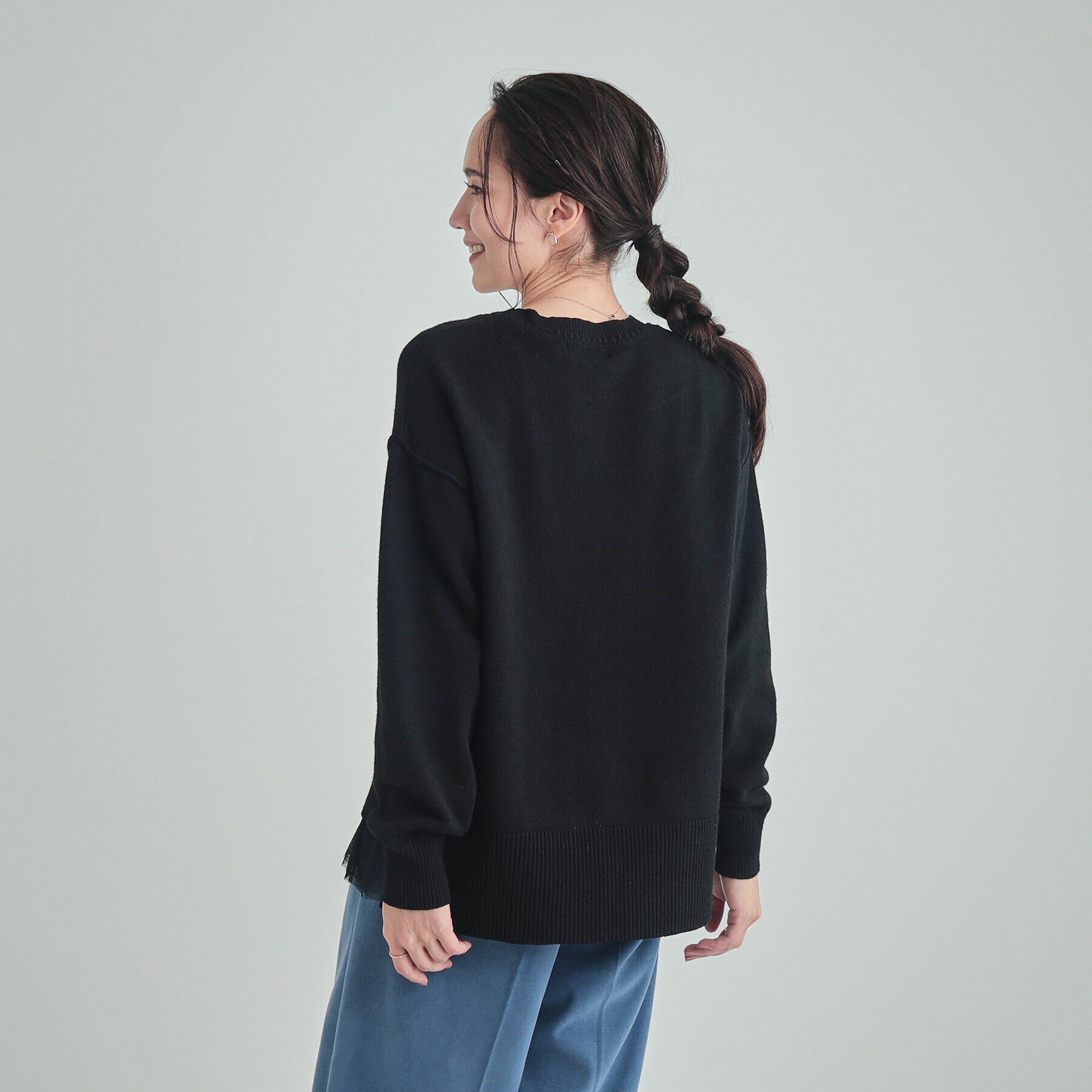 SHOO･LA･RUE「ほんのり甘い 裾チュールニット」|ニット・セーター|