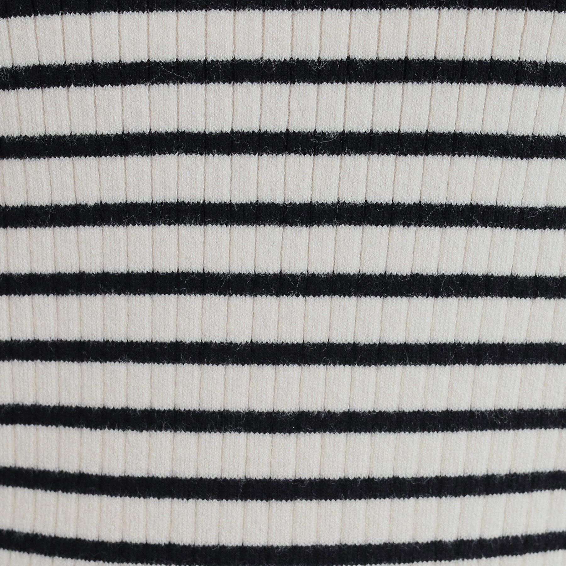 SHOO･LA･RUE「【洗える】1枚でこなれ見え 配色ライン リブハイネックニット」|ニット・セーター|