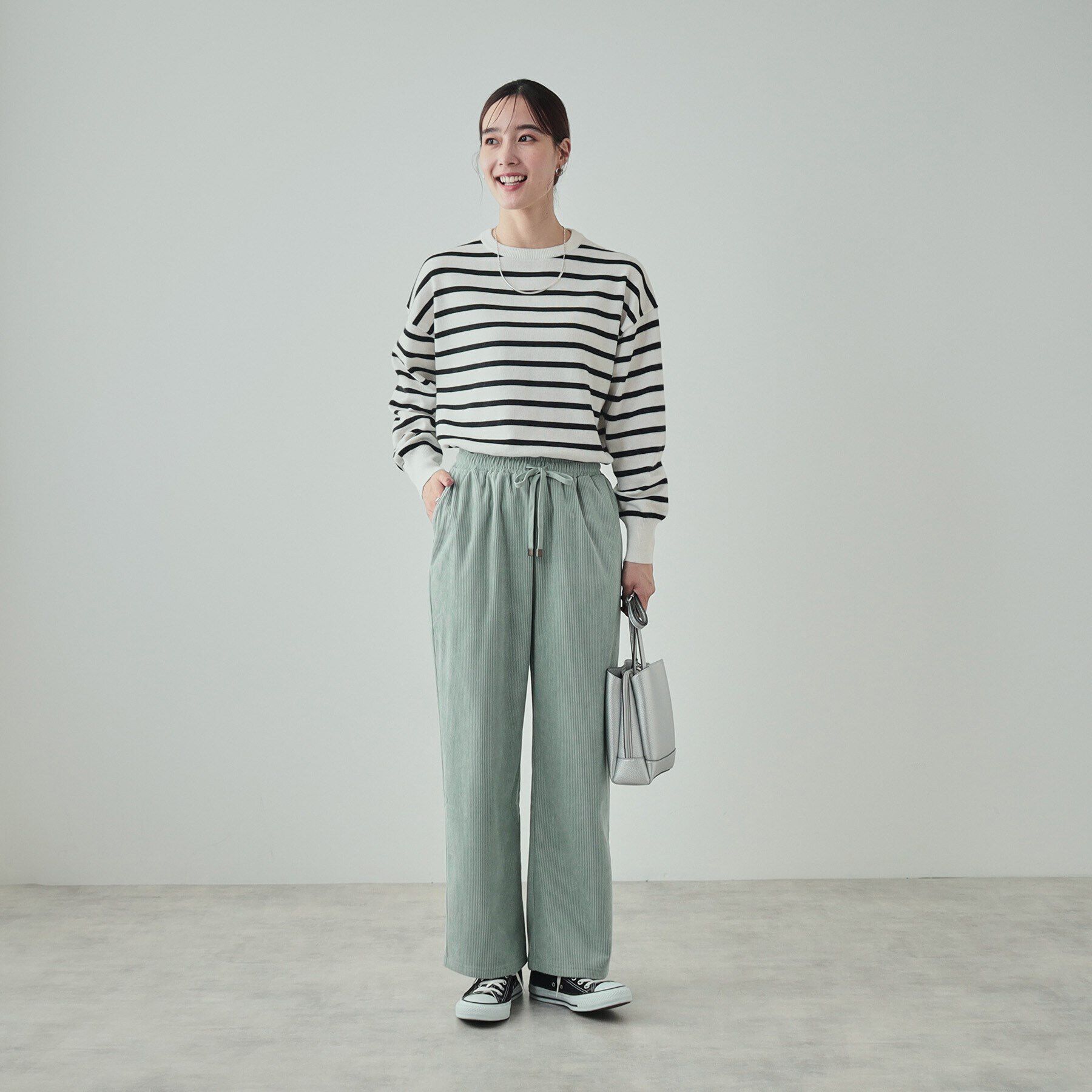 SHOO･LA･RUE「【高レビュー/洗える/SS-3L】きれいめカジュアルに あったか裏起毛 コーデュロイイージーワイドパ」|その他|