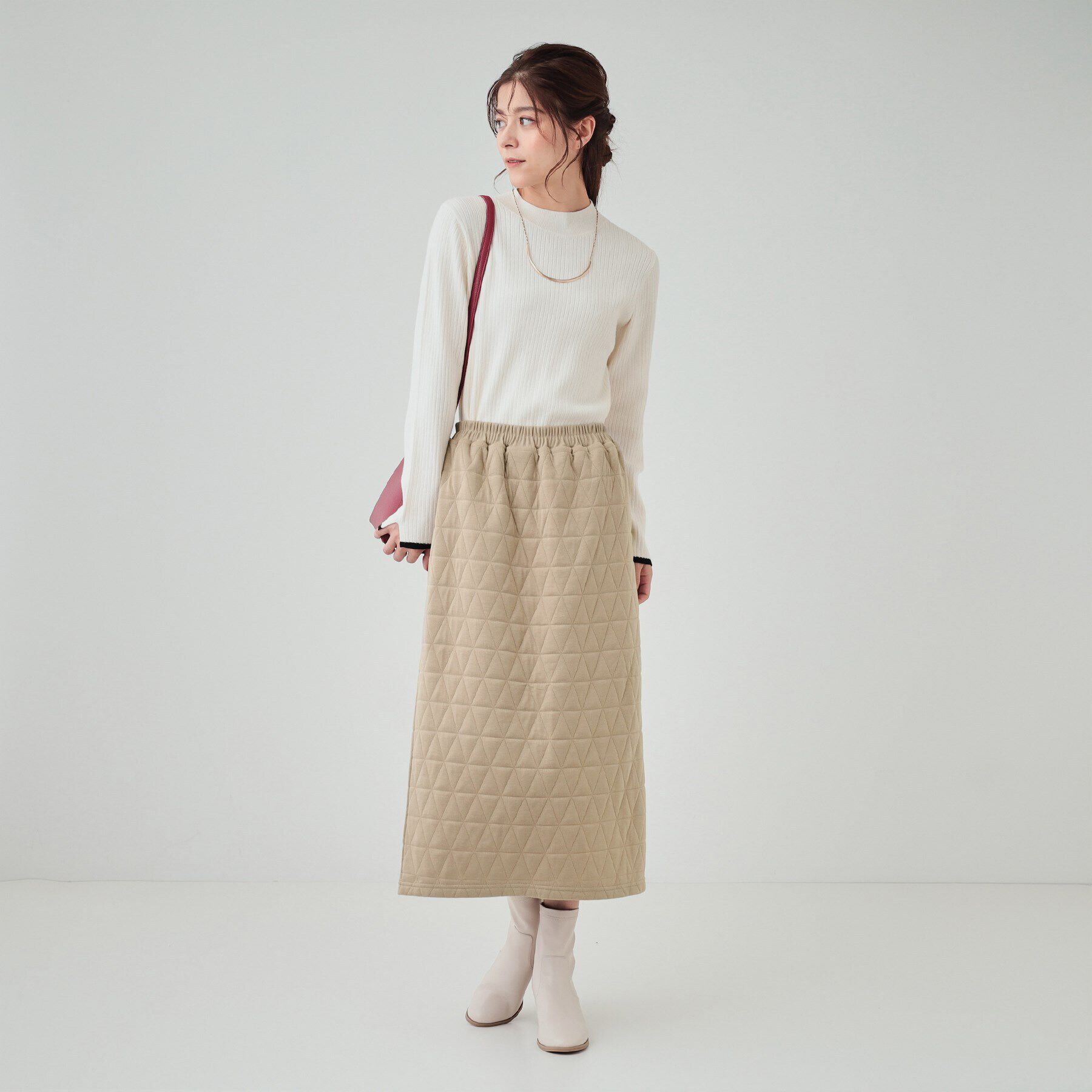 SHOO･LA･RUE「【セットアップ可】キルトナロースカート」|スカート|
