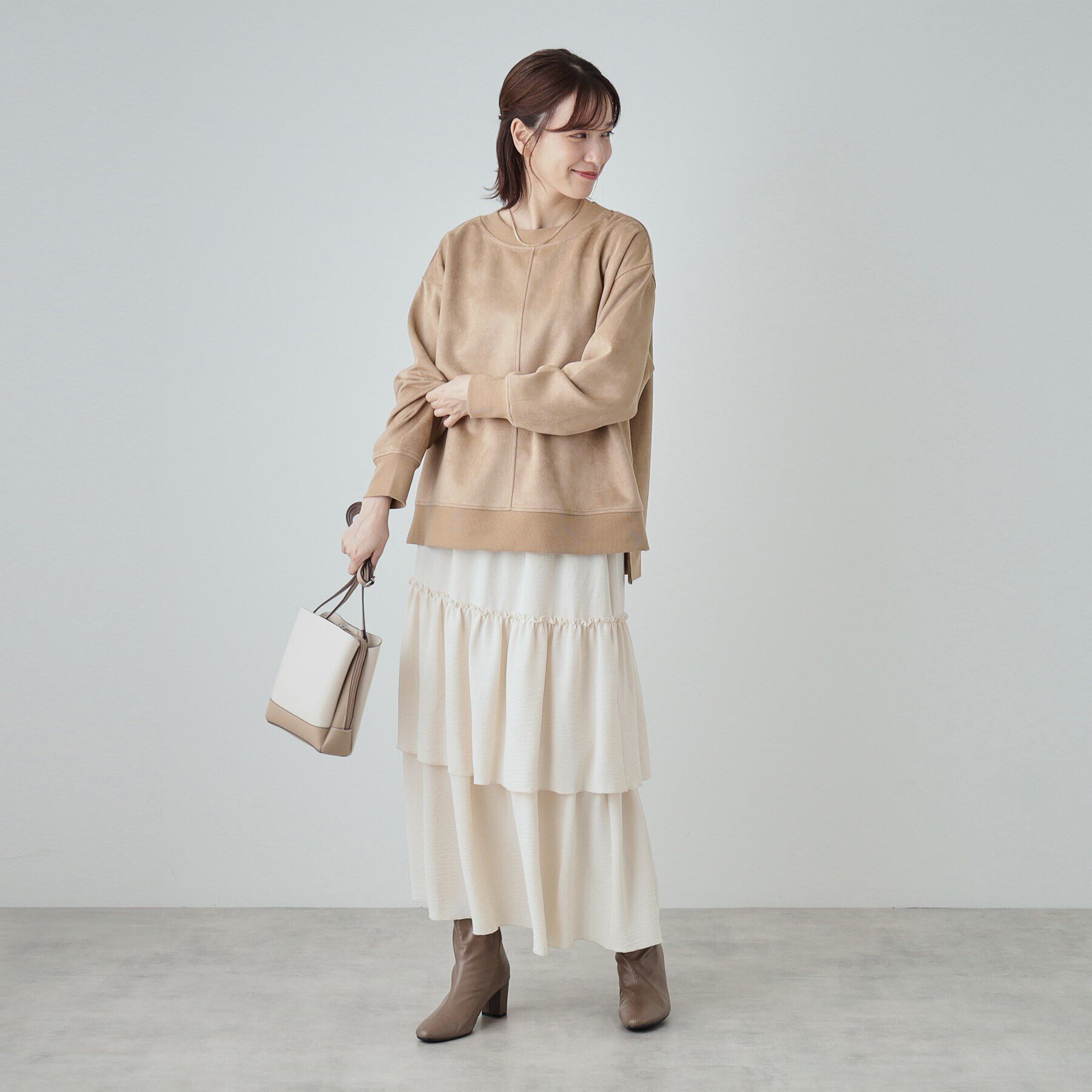 SHOO･LA･RUE「【S-LL】なめらかスエード調トップス」|Tシャツ・カットソー|