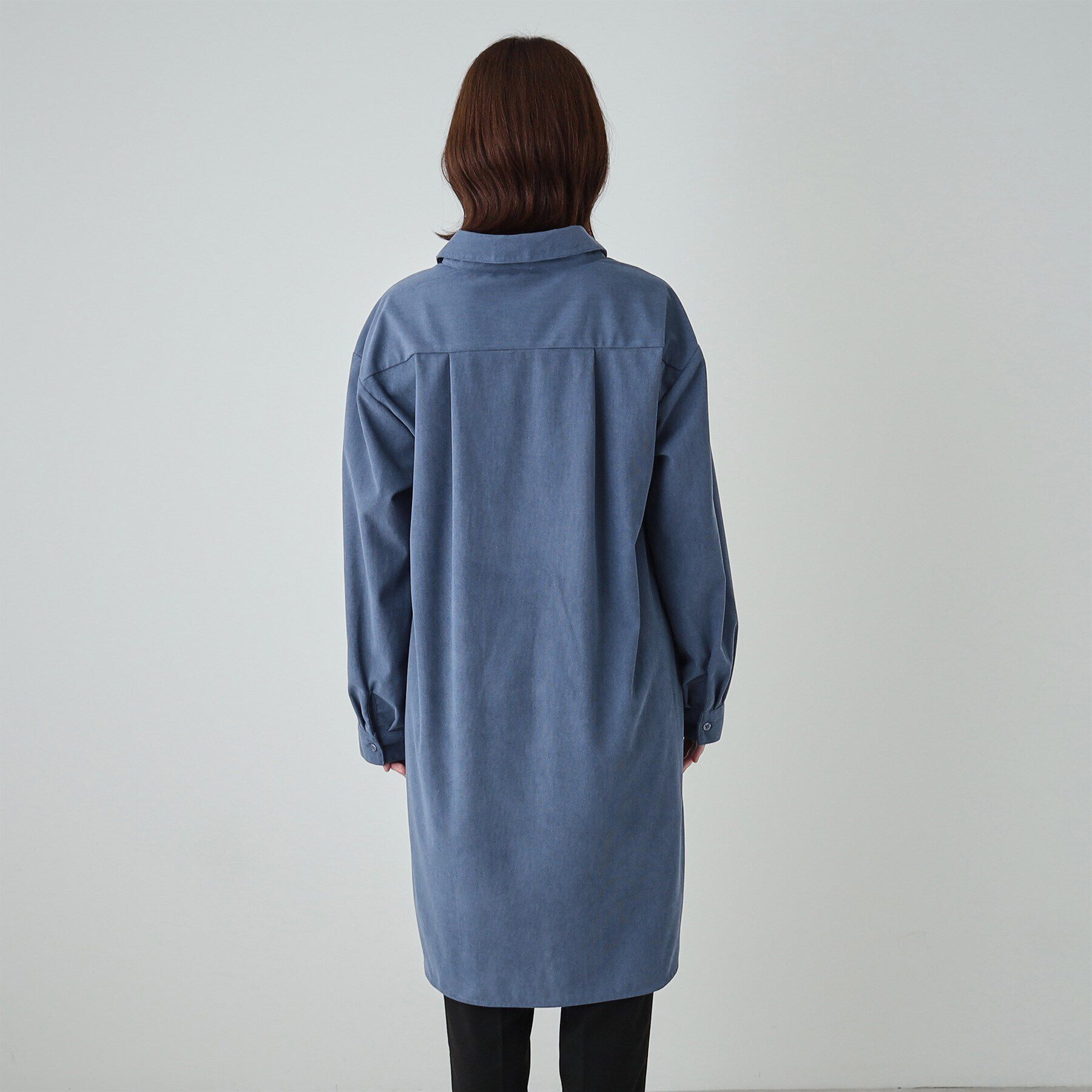 SHOO･LA･RUE「【洗える/S-LL/体型カバー】大人の上品カジュアル コーデュロイ スキッパーチュニック」|チュニック|