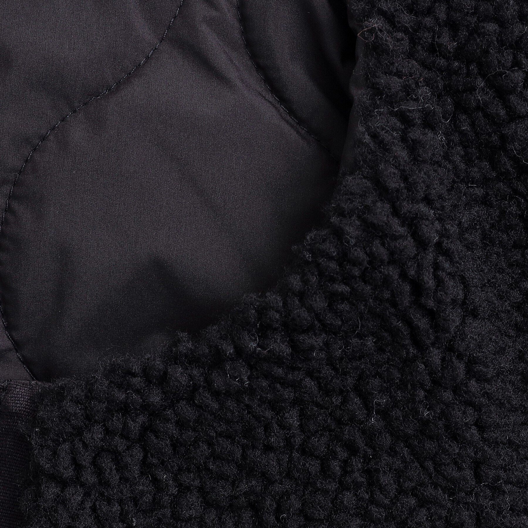 SHOO･LA･RUE「【S-LL/リバーシブル】首まわりすっきり ボア&times;キルト ノーカラーブルゾン」|ブルゾン・スタジャン|