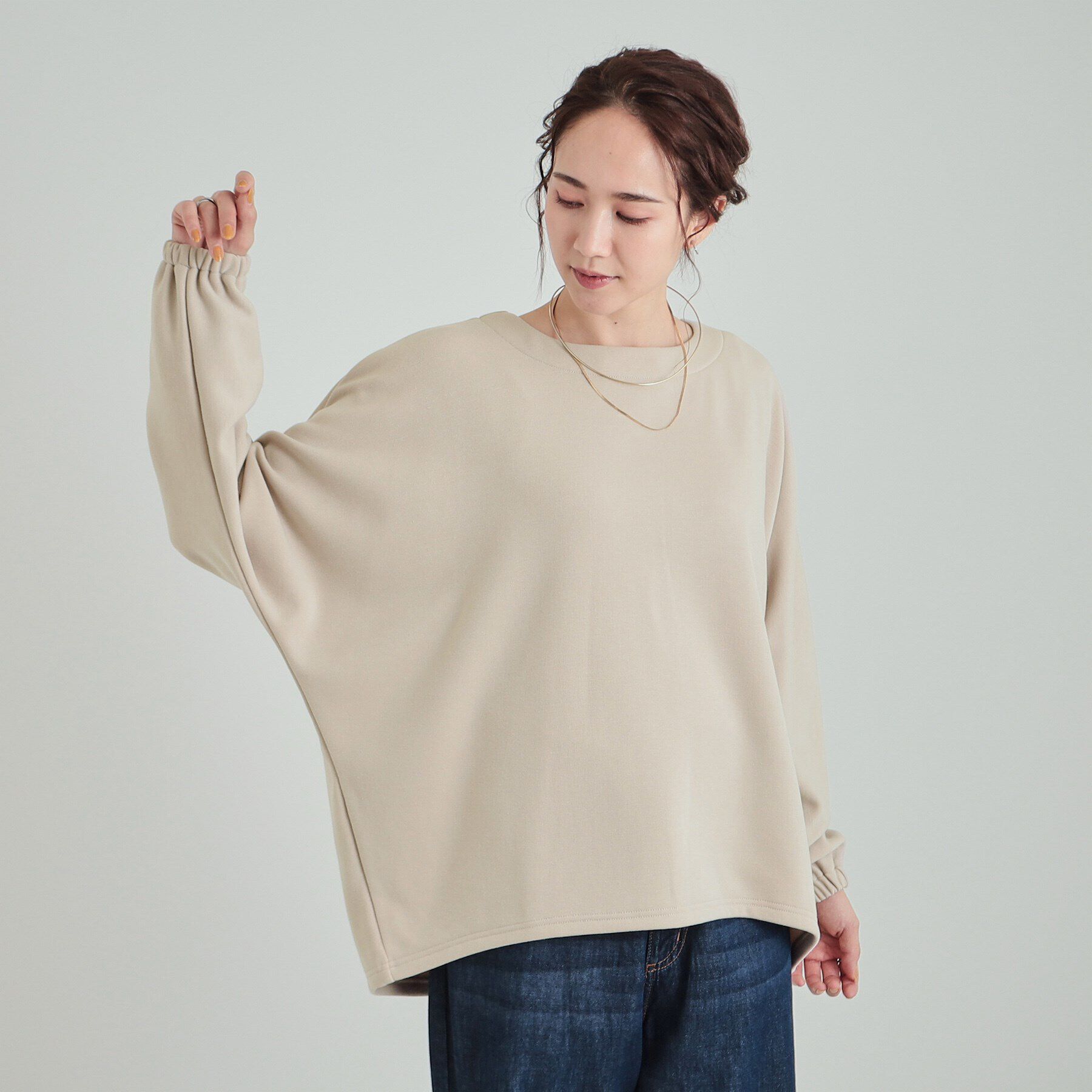 SHOO･LA･RUE「【あったか】ドルマンスリーブ裏起毛トップス」|Tシャツ・カットソー|