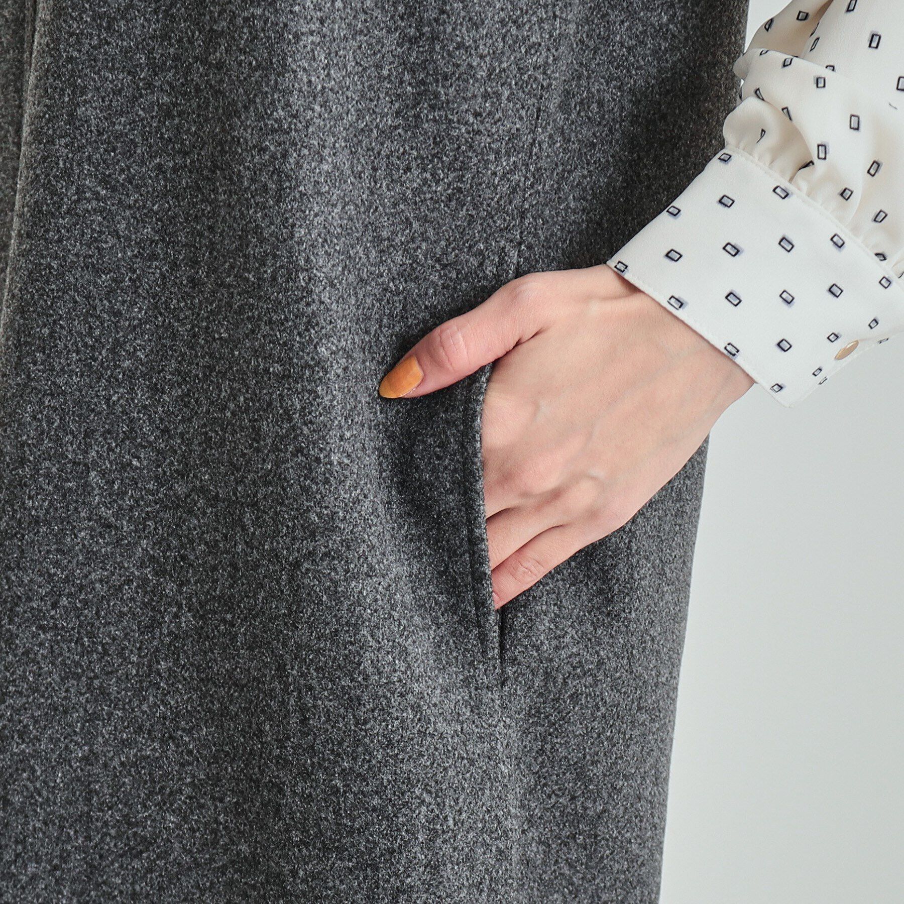 SHOO･LA･RUE「大人上品な ウール調Vネックジャンドレ」|ワンピース|