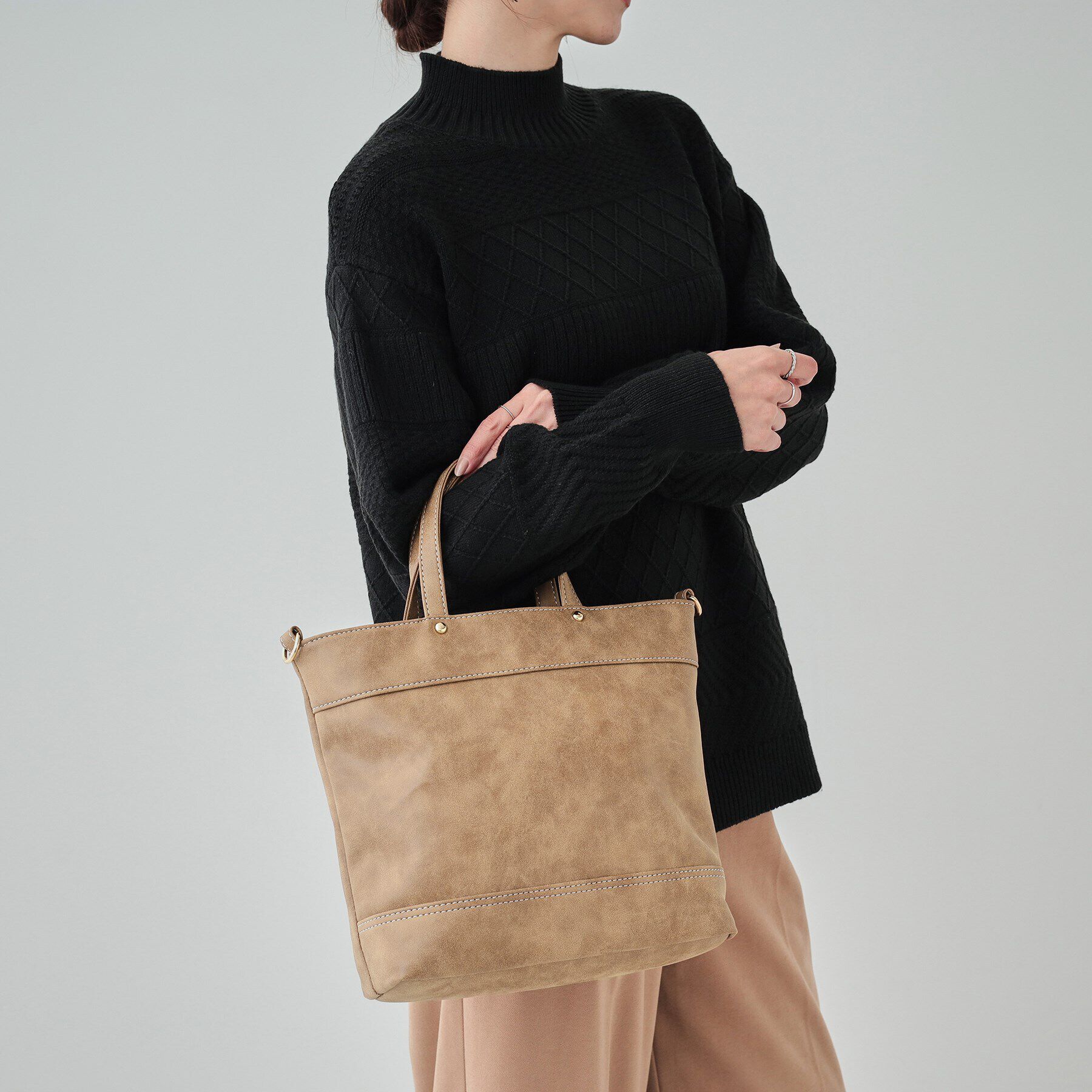 SHOO･LA･RUE「【2WAY】ムラ合皮トートバッグ」|トートバッグ|