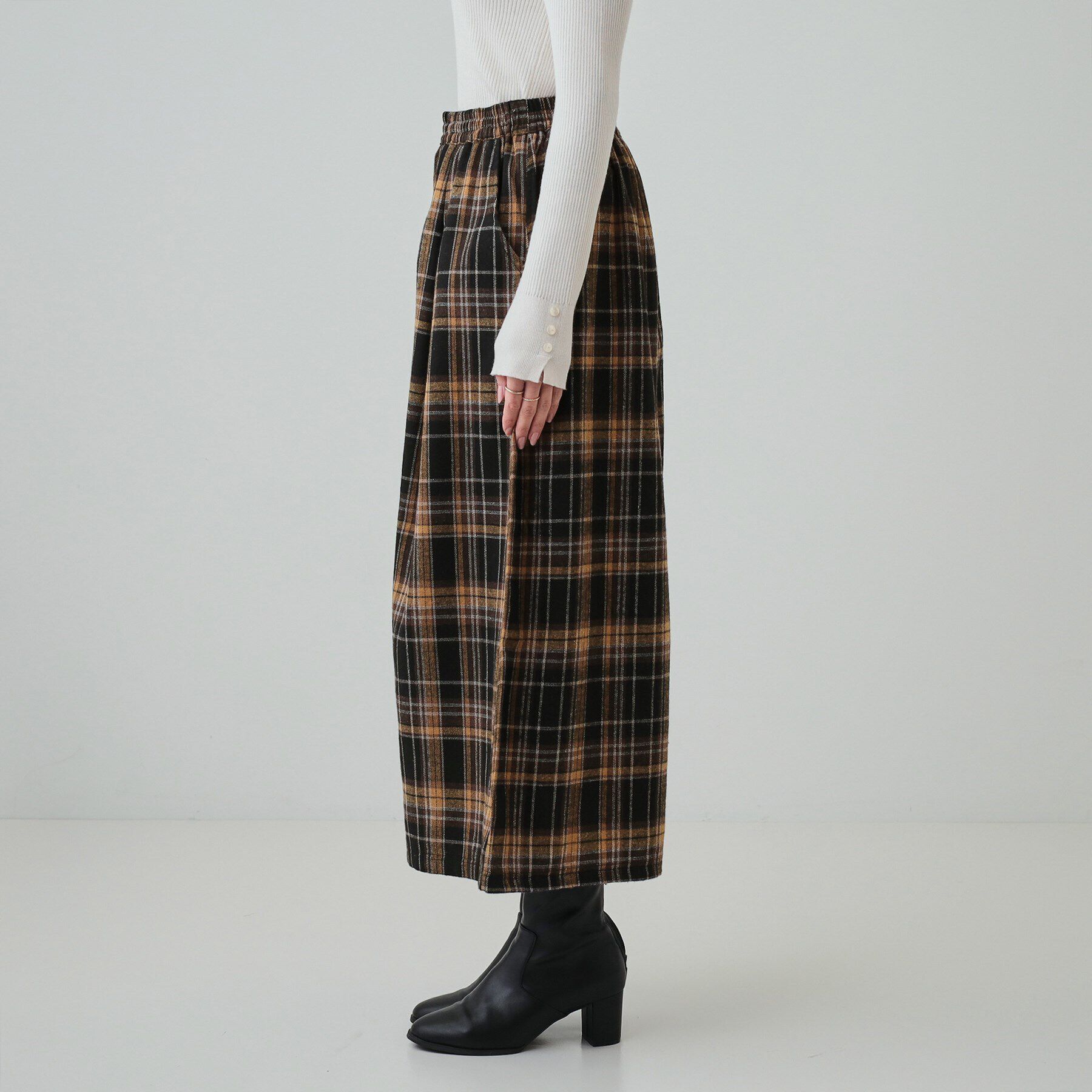 SHOO･LA･RUE「大人が着たい 微起毛 チェック柄ガウチョパンツ」|その他|