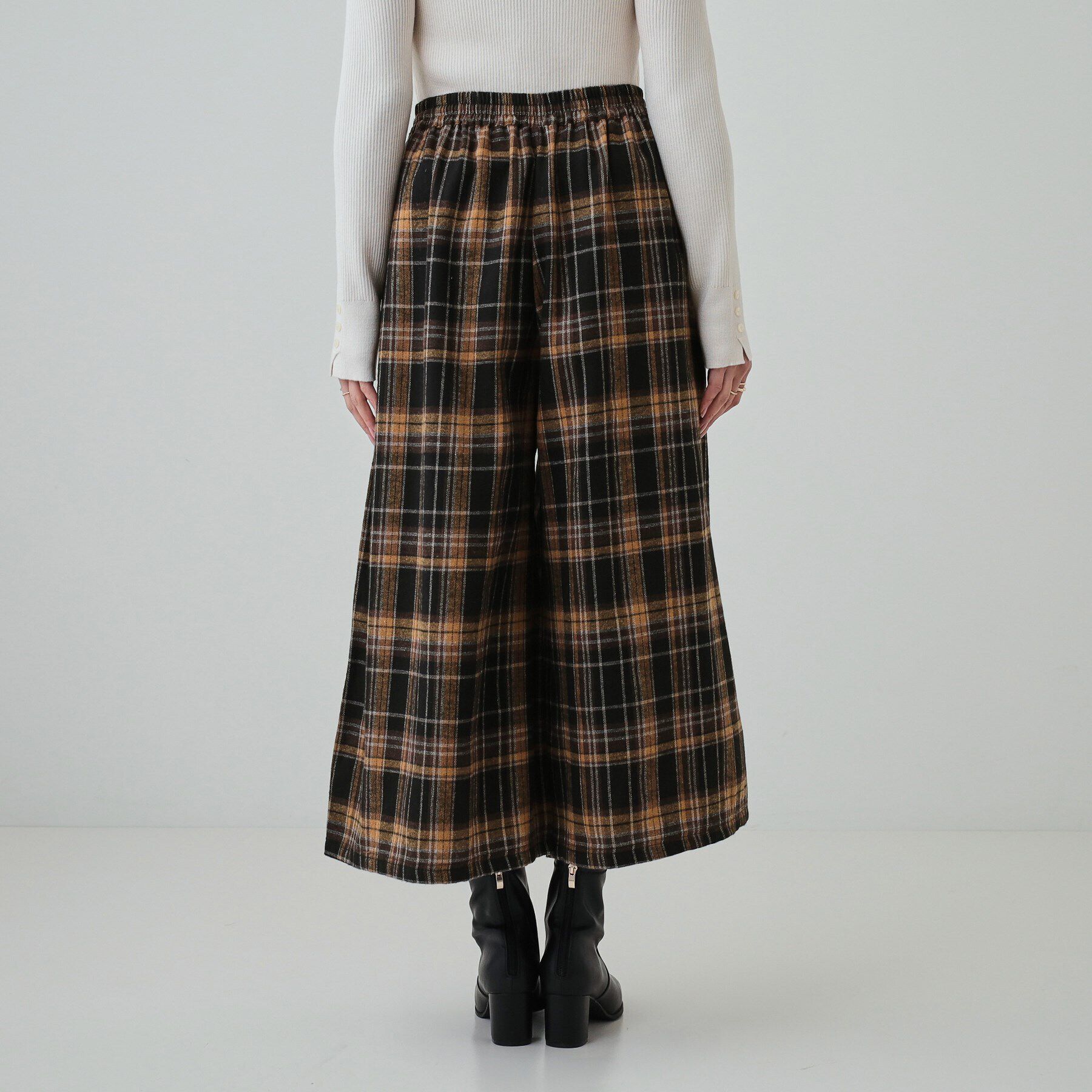 SHOO･LA･RUE「大人が着たい 微起毛 チェック柄ガウチョパンツ」|その他|