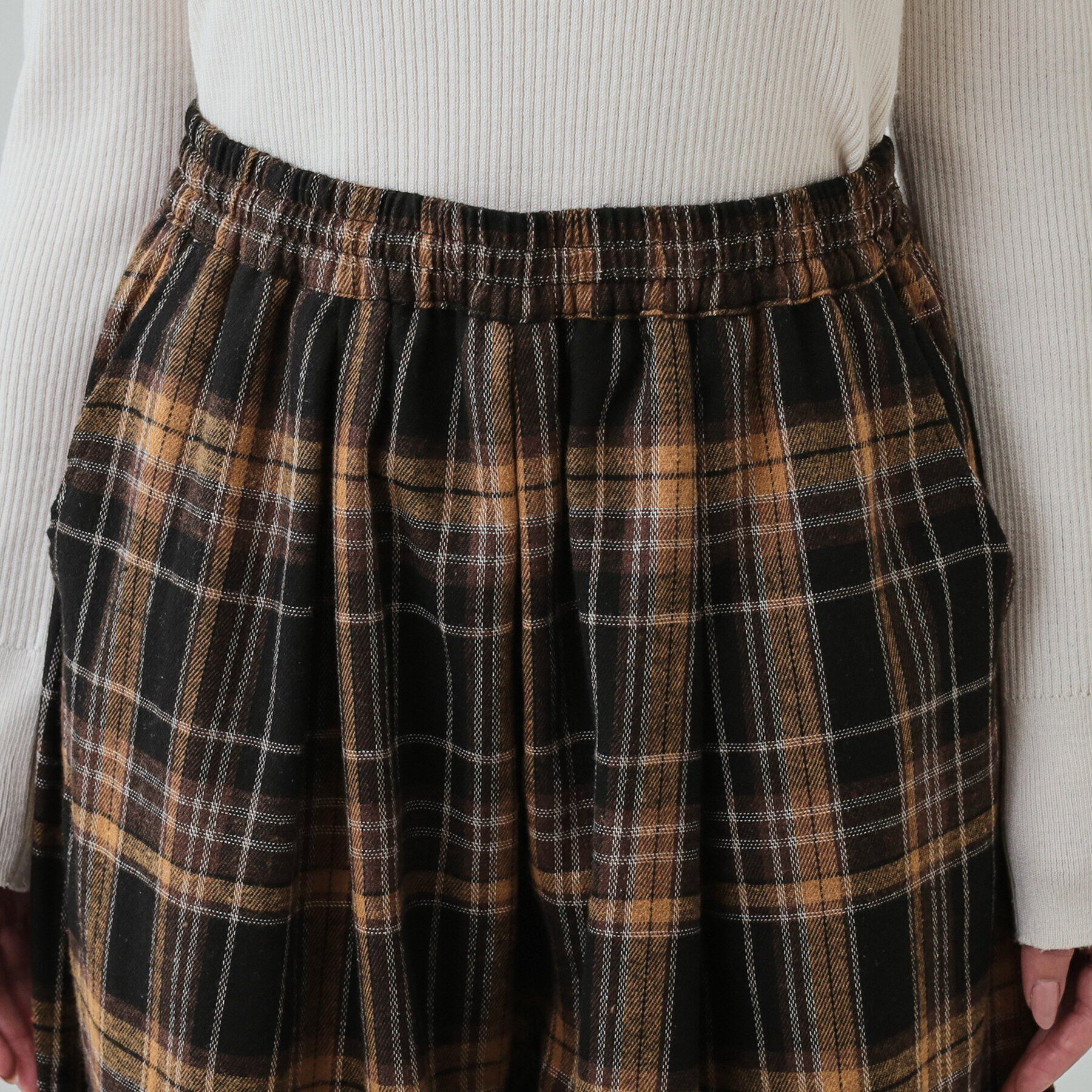 SHOO･LA･RUE「大人が着たい 微起毛 チェック柄ガウチョパンツ」|その他|