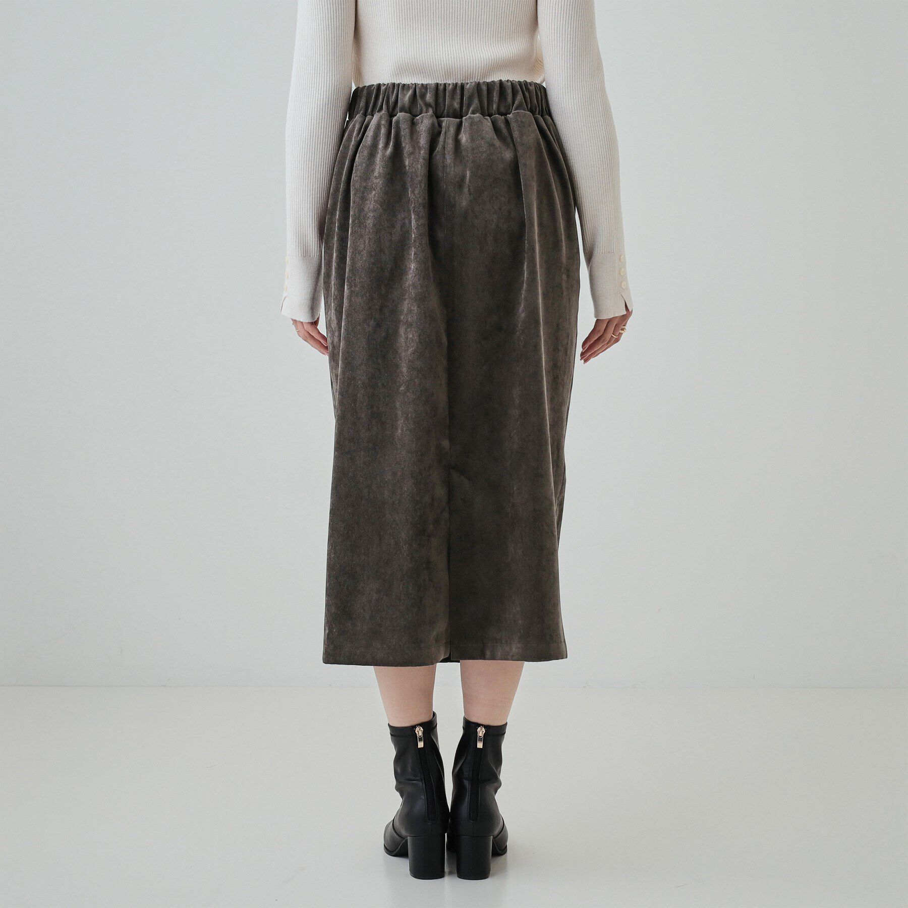 SHOO･LA･RUE「クラッシュベロアベイカースカート」|スカート|