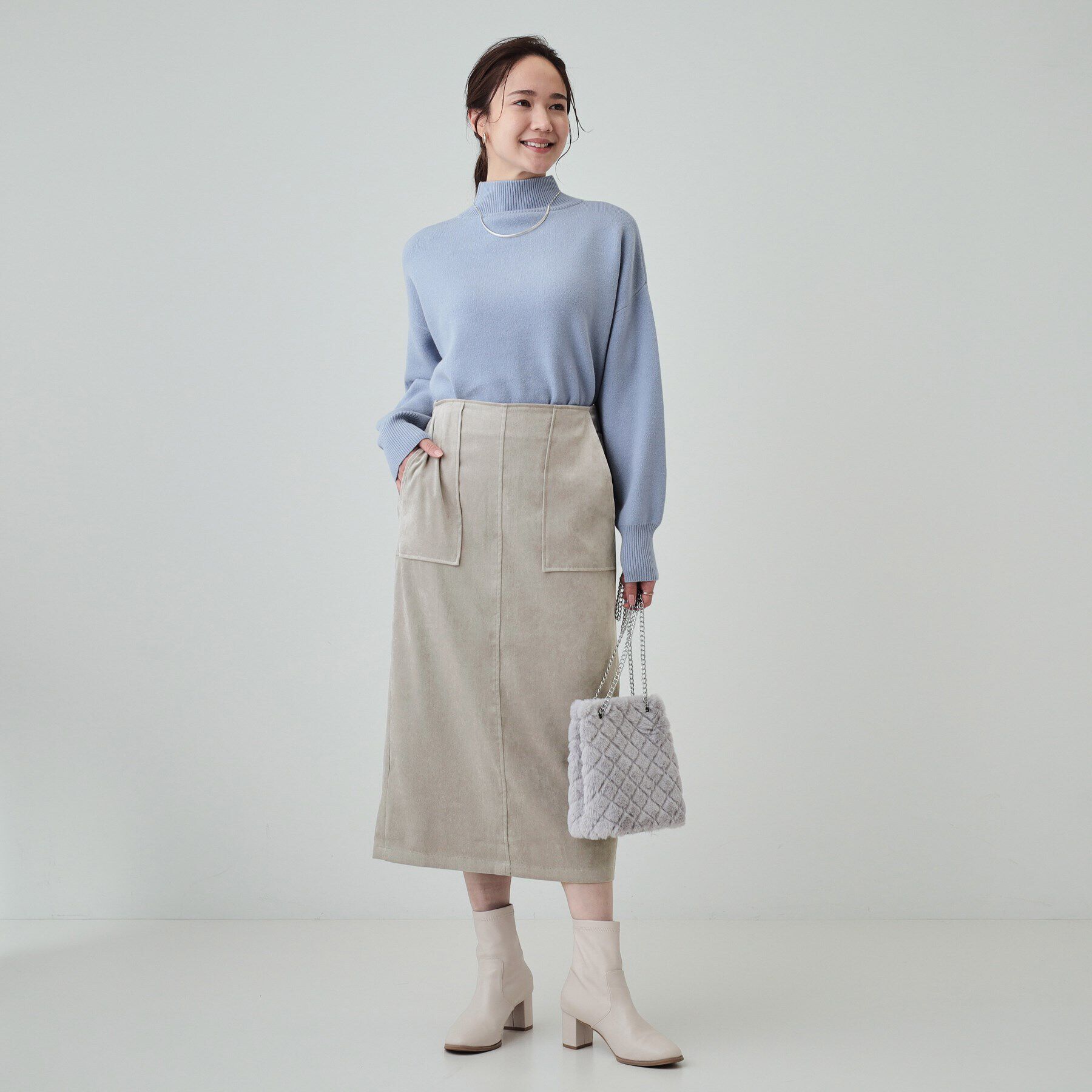 SHOO･LA･RUE「クラッシュベロアベイカースカート」|スカート|