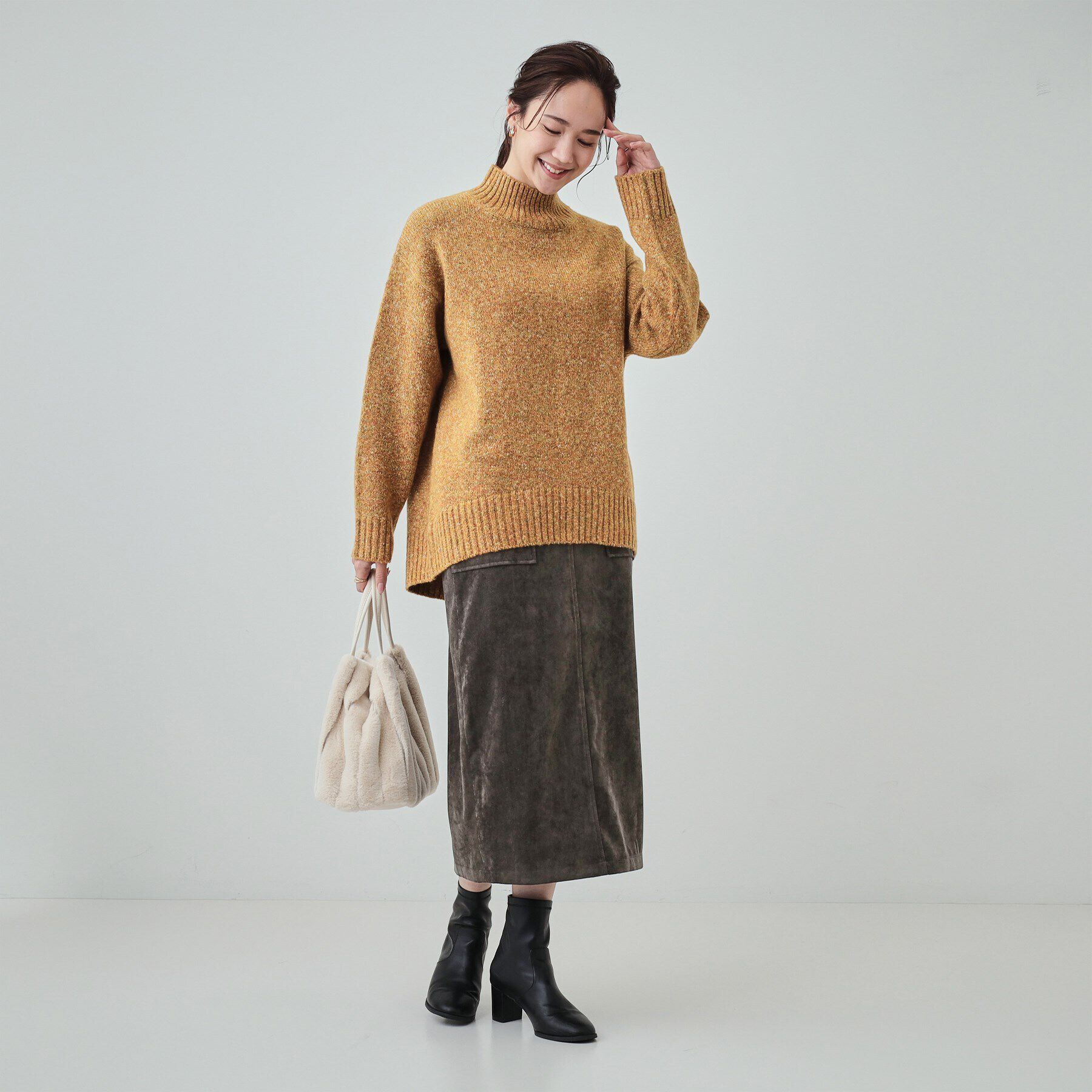 SHOO･LA･RUE「クラッシュベロアベイカースカート」|スカート|