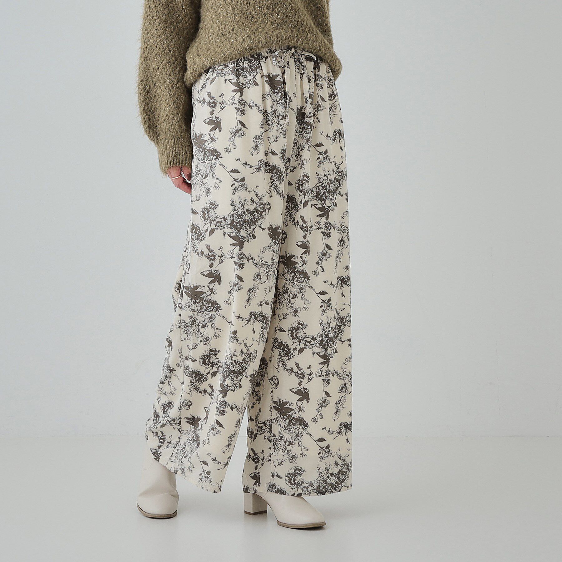 SHOO･LA･RUE「【あったか】裏フリース 柄アソートイージーパンツ」|その他|