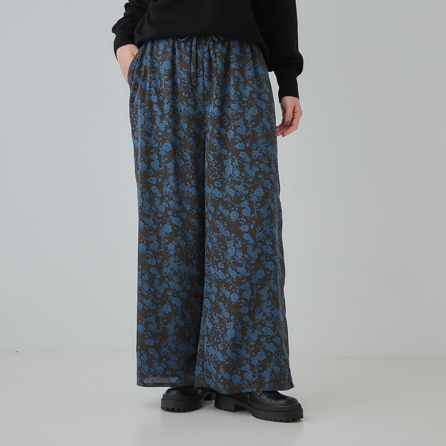 SHOO･LA･RUE「【あったか】裏フリース 柄アソートイージーパンツ」|その他|