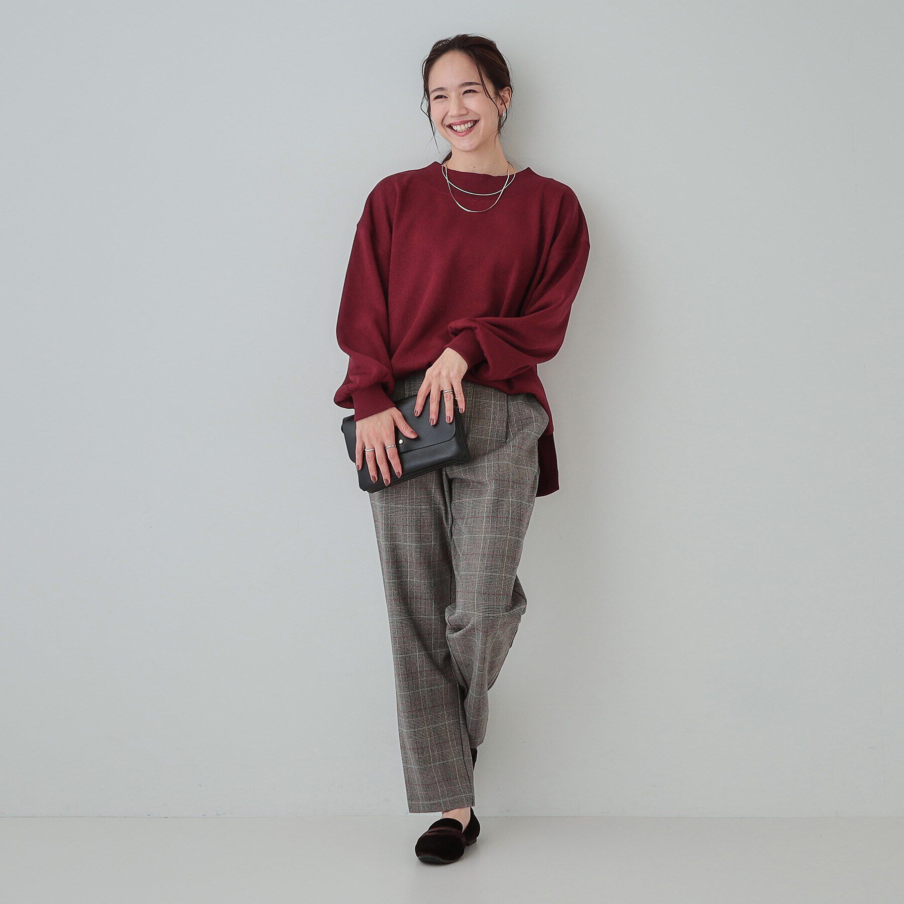 SHOO･LA･RUE「【S-LL】大人カジュアルに オフネックニットソー」|Tシャツ・カットソー|