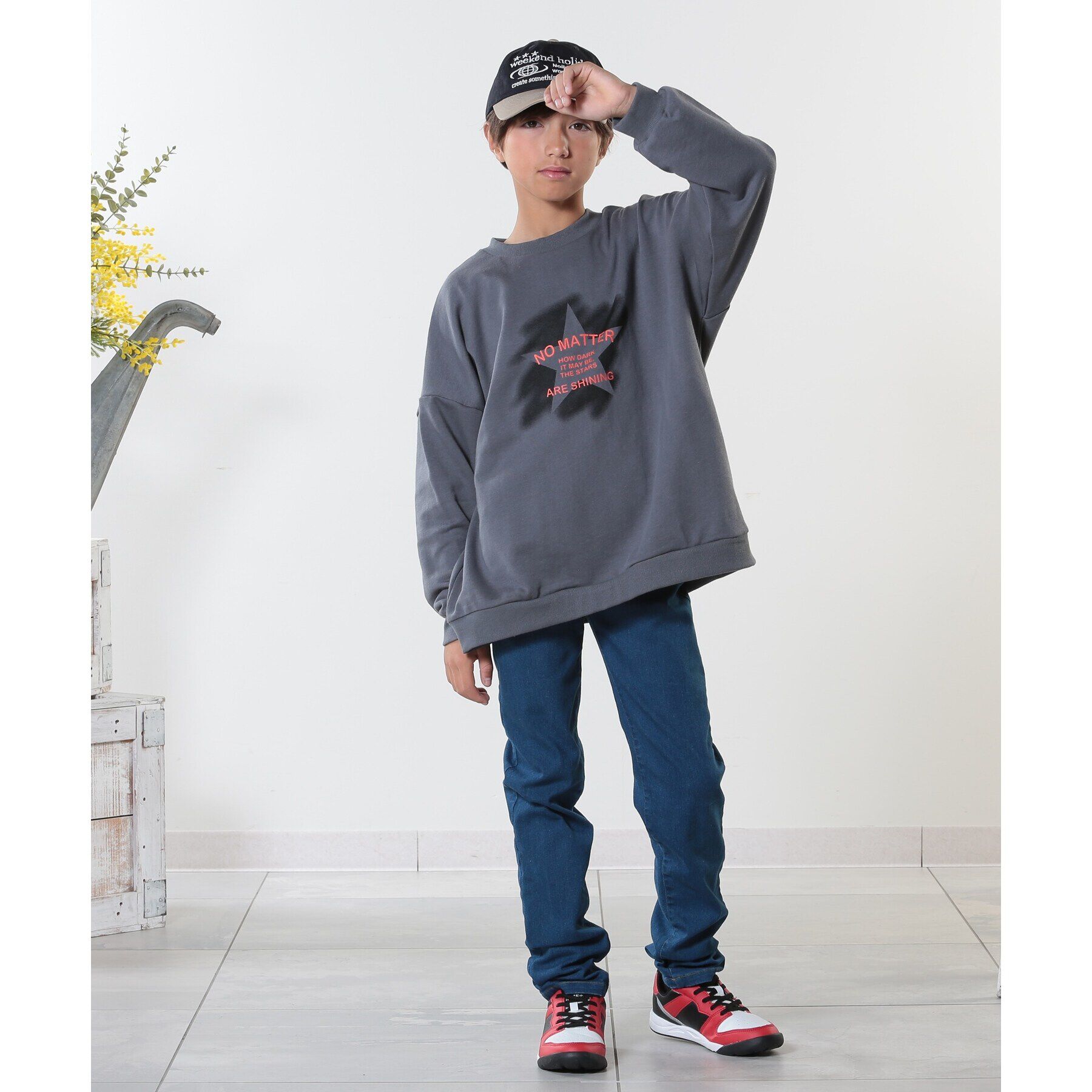 SHOO･LA･RUE「【130-150cm/洗える/兄妹リンク可】コーデの主役 アソートプリント オーバースウェット」|その他|