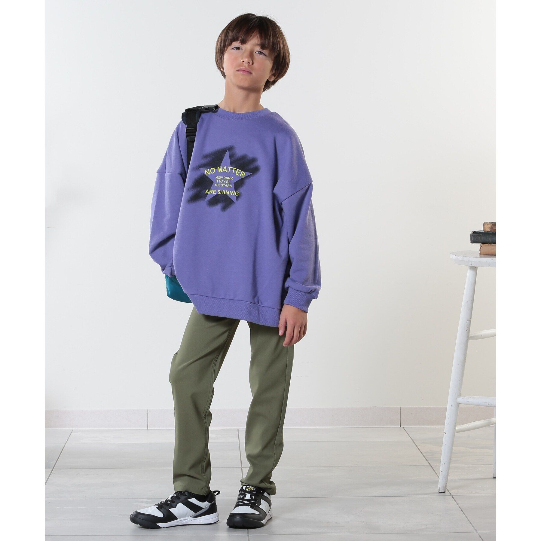 SHOO･LA･RUE「【130-150cm/洗える/兄妹リンク可】コーデの主役 アソートプリント オーバースウェット」|その他|