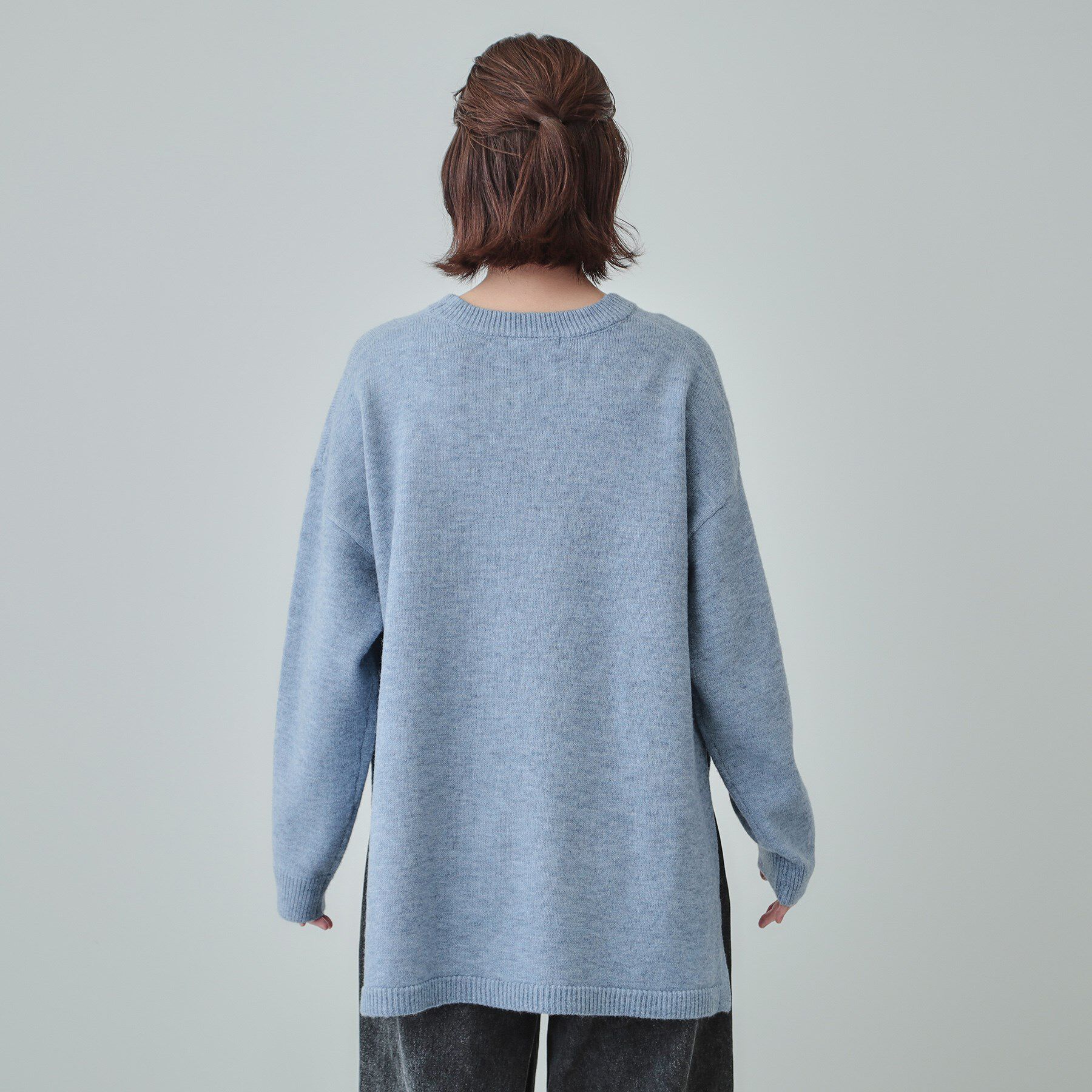 SHOO･LA･RUE「【S-LL/体型カバー】軽くてふわふわ お尻が隠れるワイドシルエットニット」|ニット・セーター|