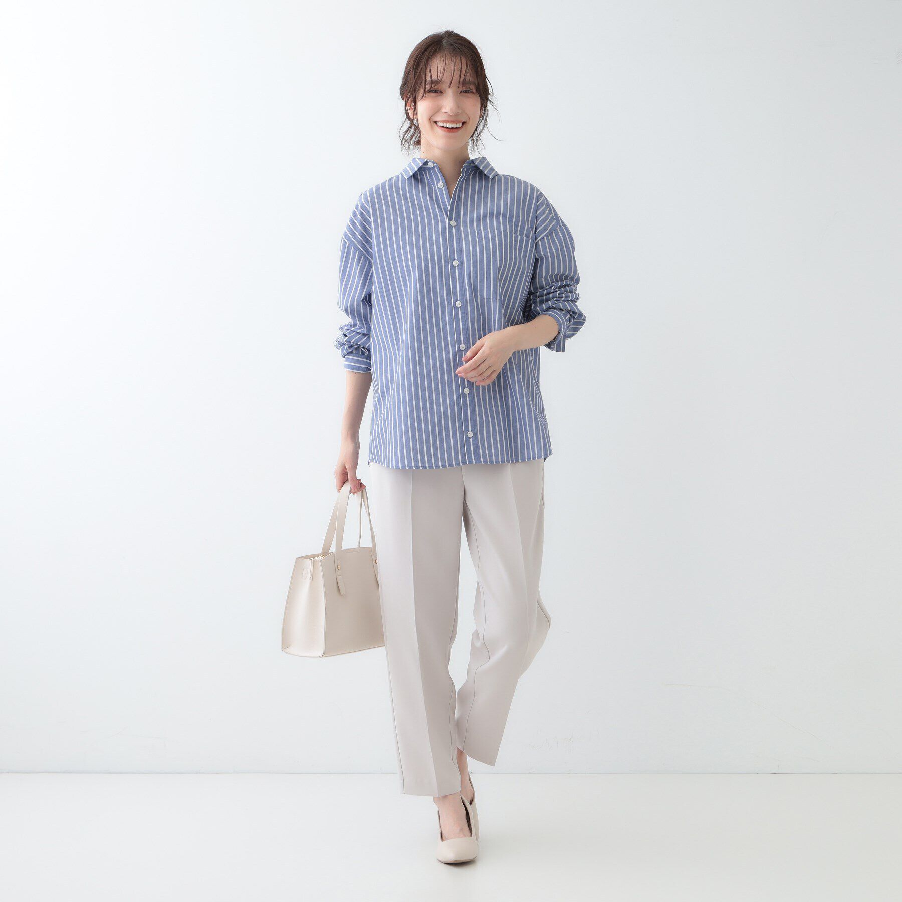 SHOO･LA･RUE「【洗える/S-LL】シーズン問わず合わせやすい ベーシックカラーシャツ」|シャツ・ブラウス|